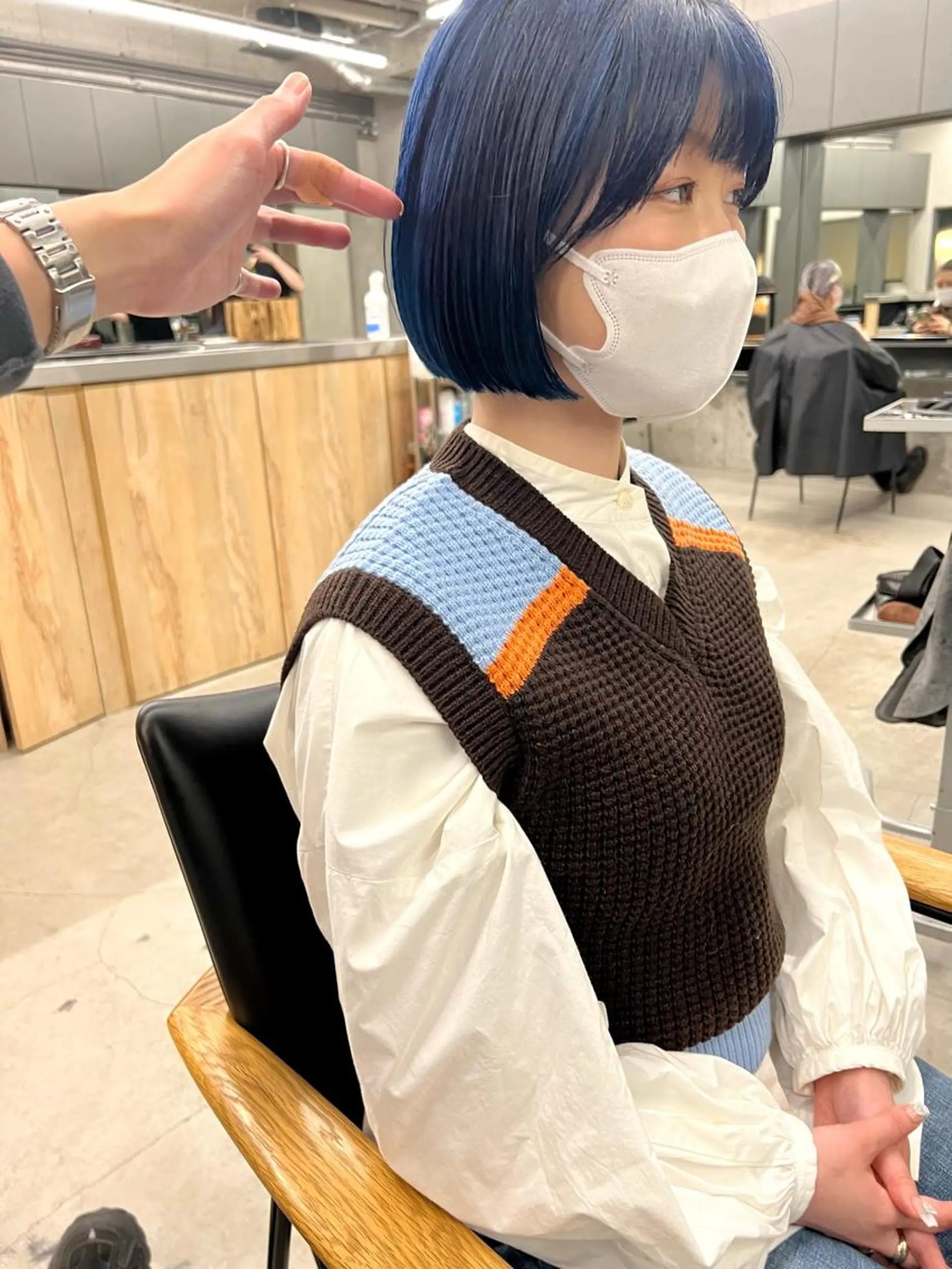 ショート カラー ブルーカラー ボブ カット ヘアカラー トリートメント sakoda shunkiのヘアスタイル