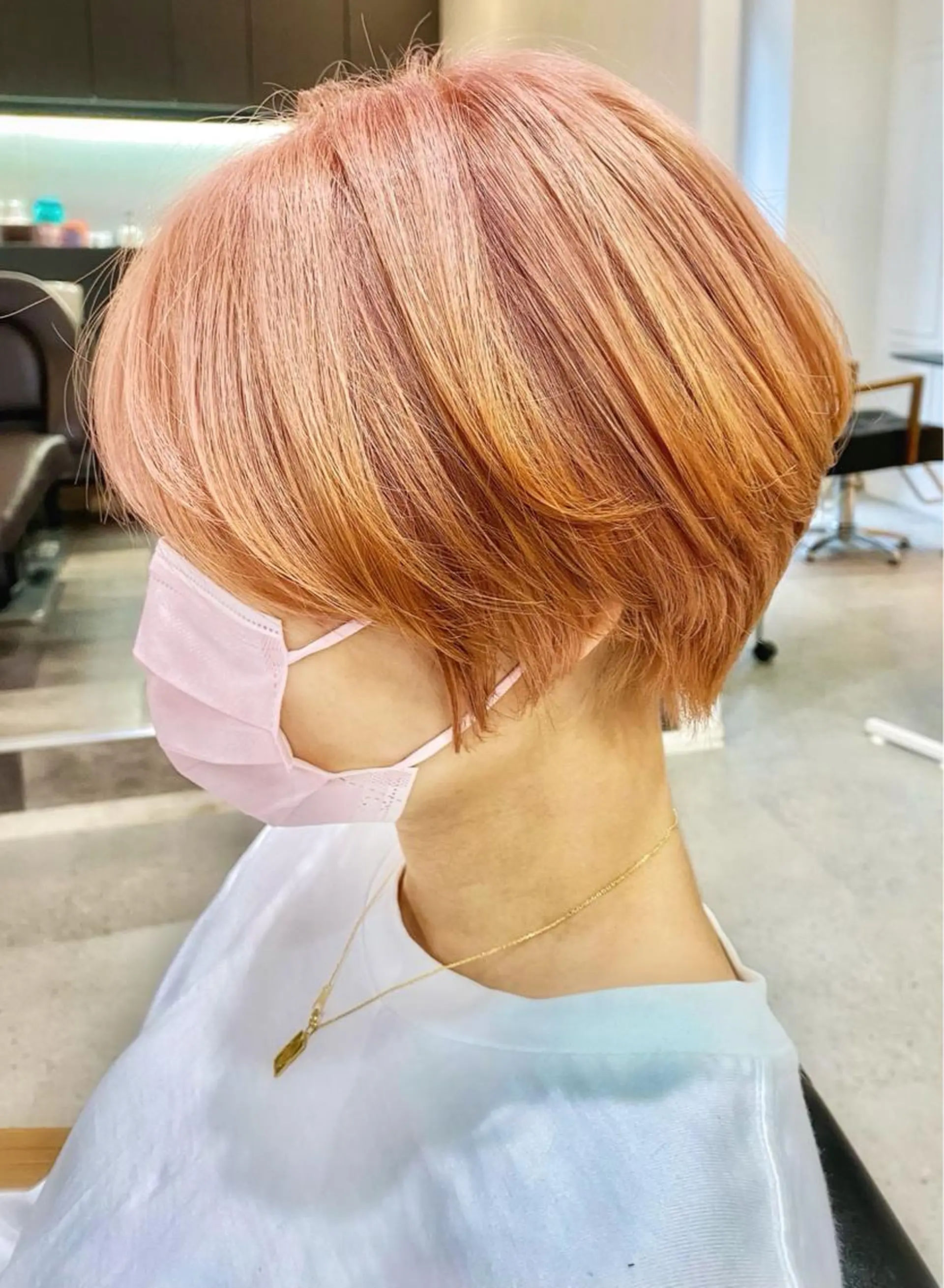 ショート カラー ブリーチ ハイトーンカラー ピンクカラー ショートヘア 本場の韓国ヘア 🇰🇷チ・ヨンジュのヘアスタイル