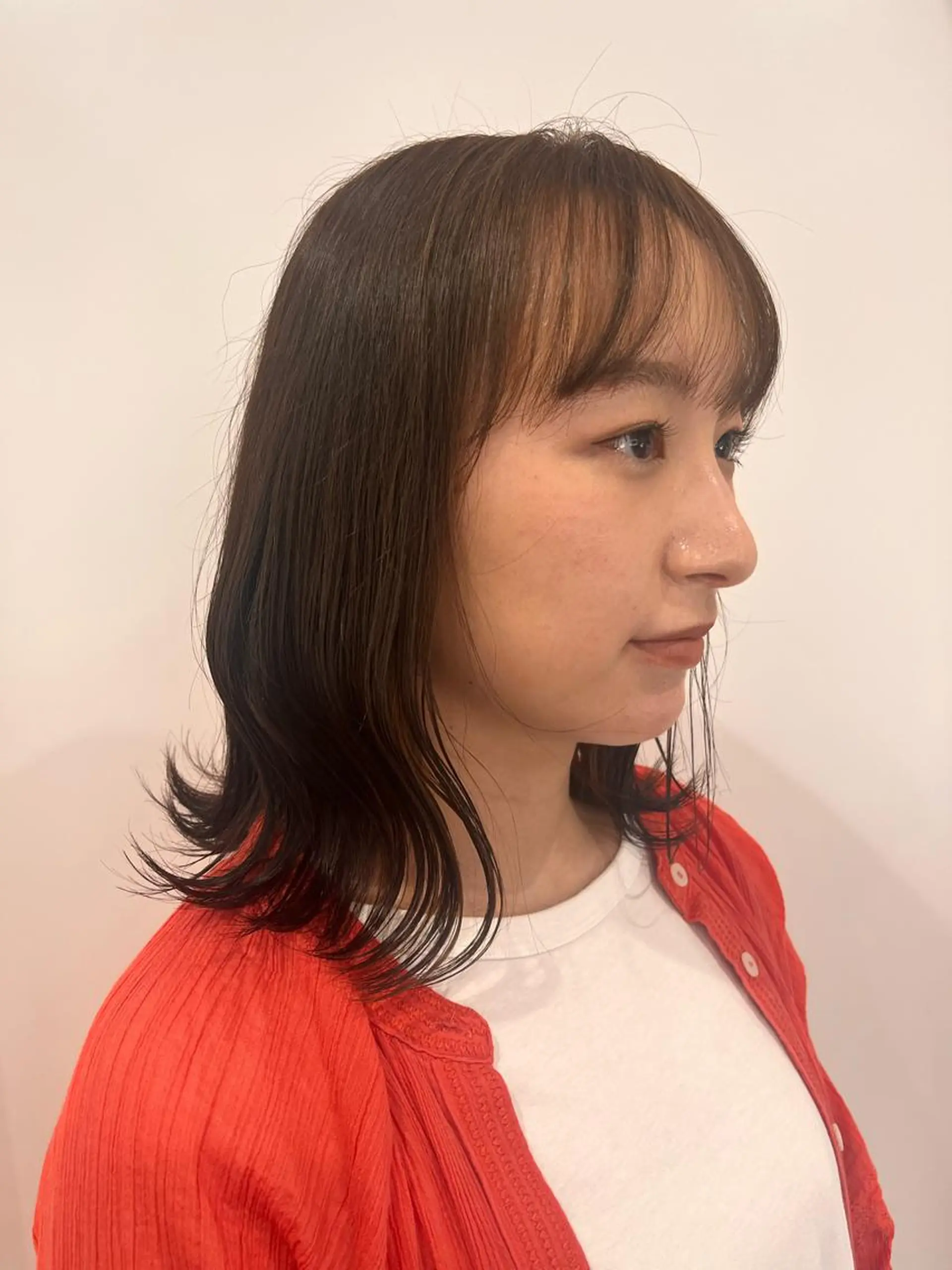 ミディアム ヘアカラー 武村美咲/ 暖色/艶カラーのヘアスタイル