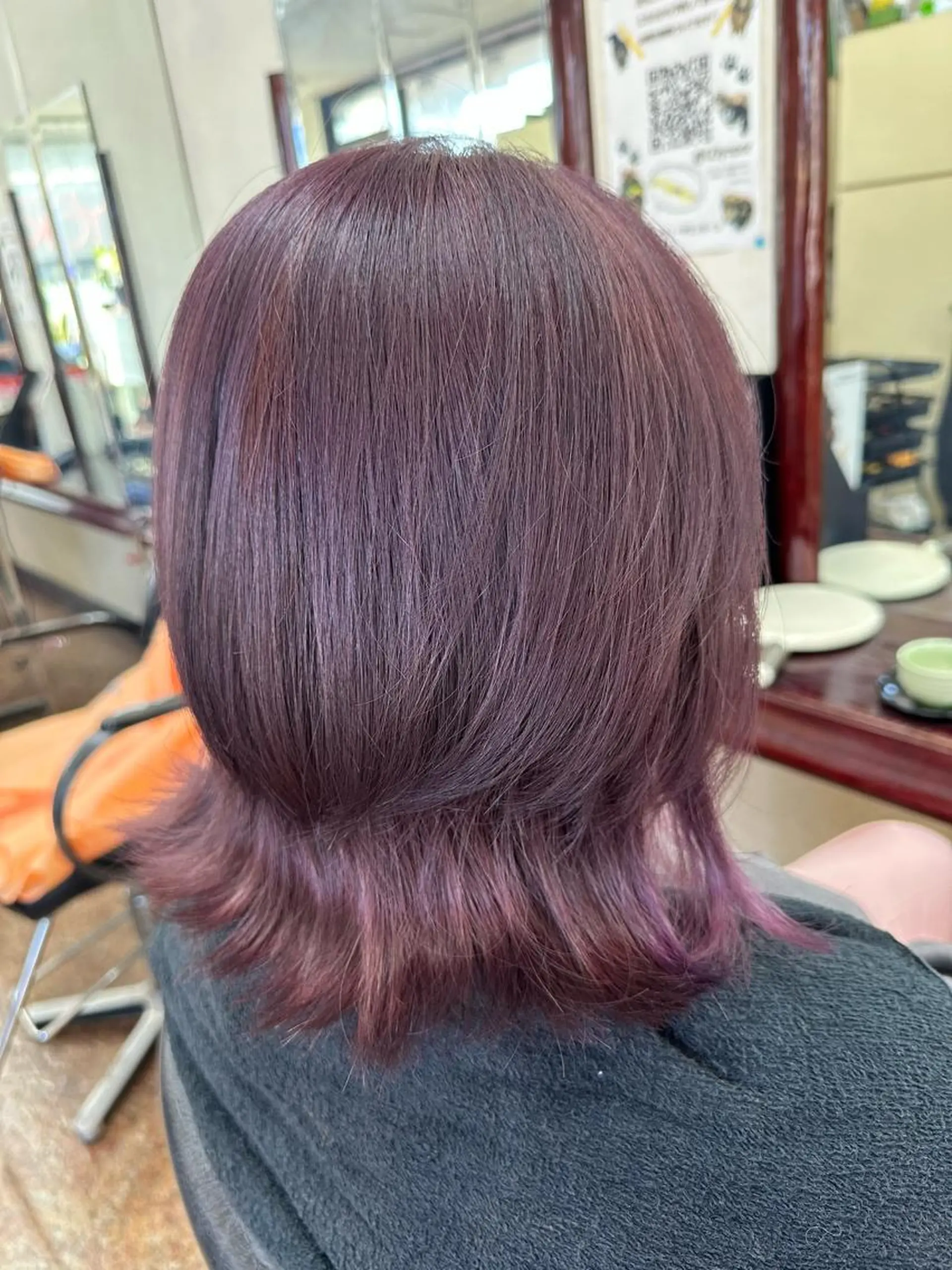 セミロング カラー ピンクカラー くびれヘア 後藤 弓佳のヘアスタイル