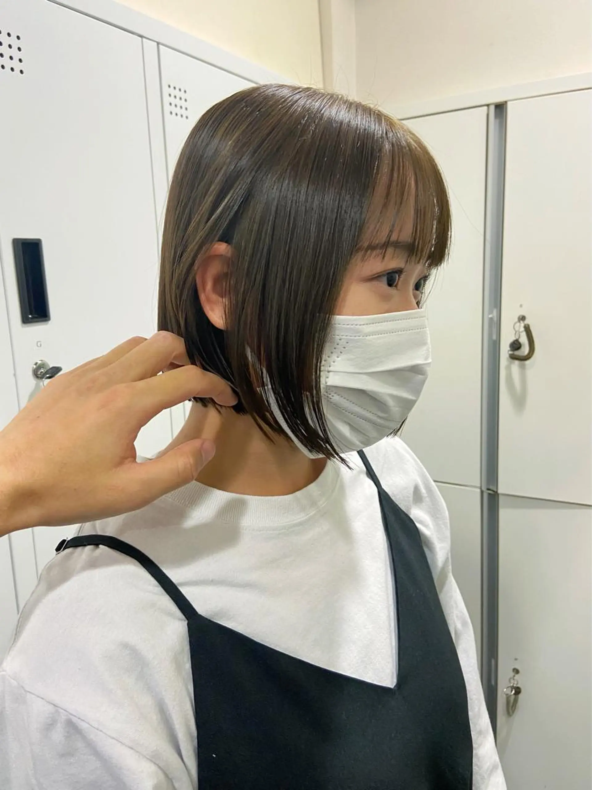 ミディアム カラー ベージュカラー ブリーチ ダブルカラー ブリーチなしカラー オリーブベージュ 髪質改善・縮毛・ 艶髪カラー　Maruのヘアスタイル