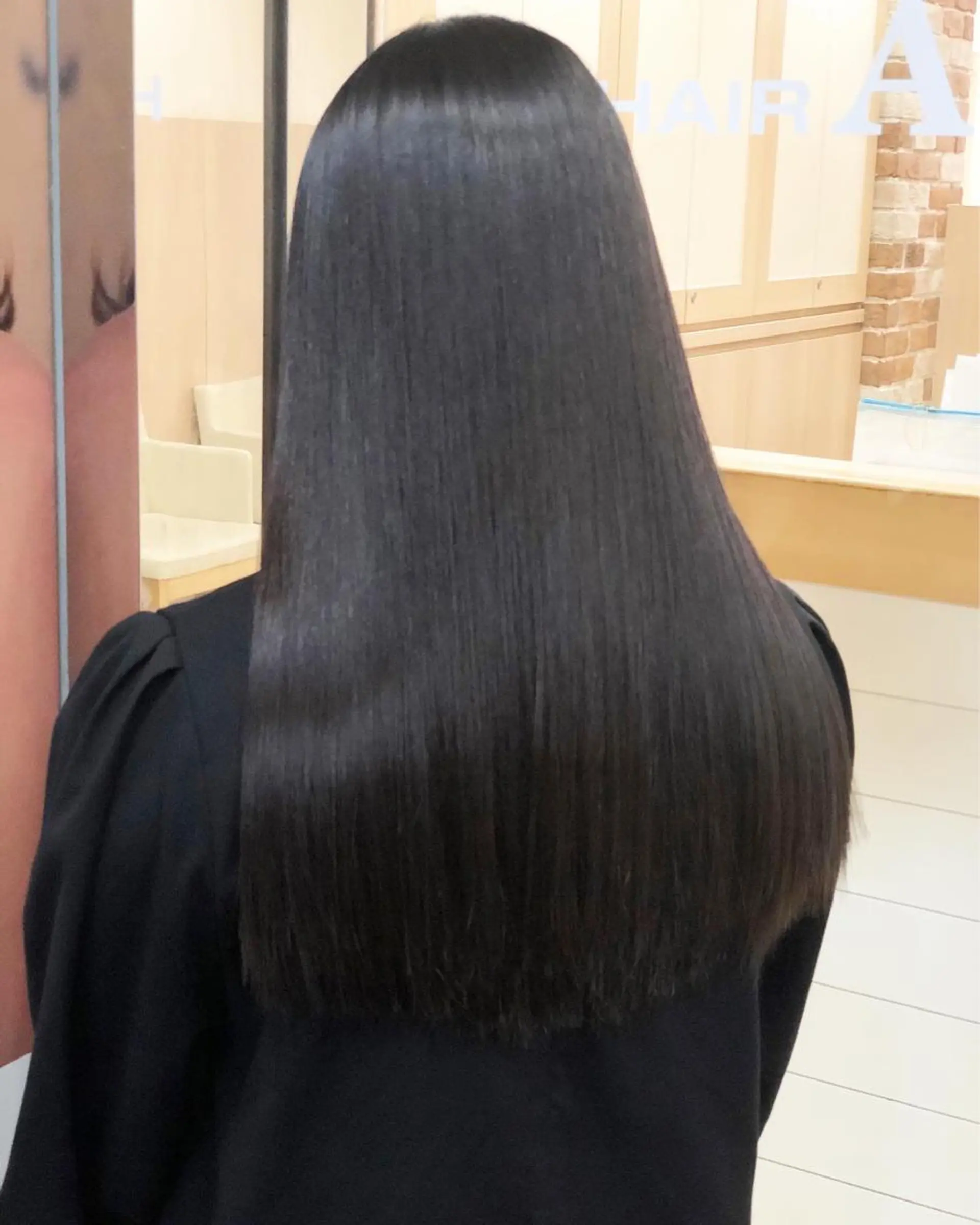 ロング パーマ 髪質改善 縮毛矯正 丸みショートボブ/ タッセルボブ 吉野のヘアスタイル