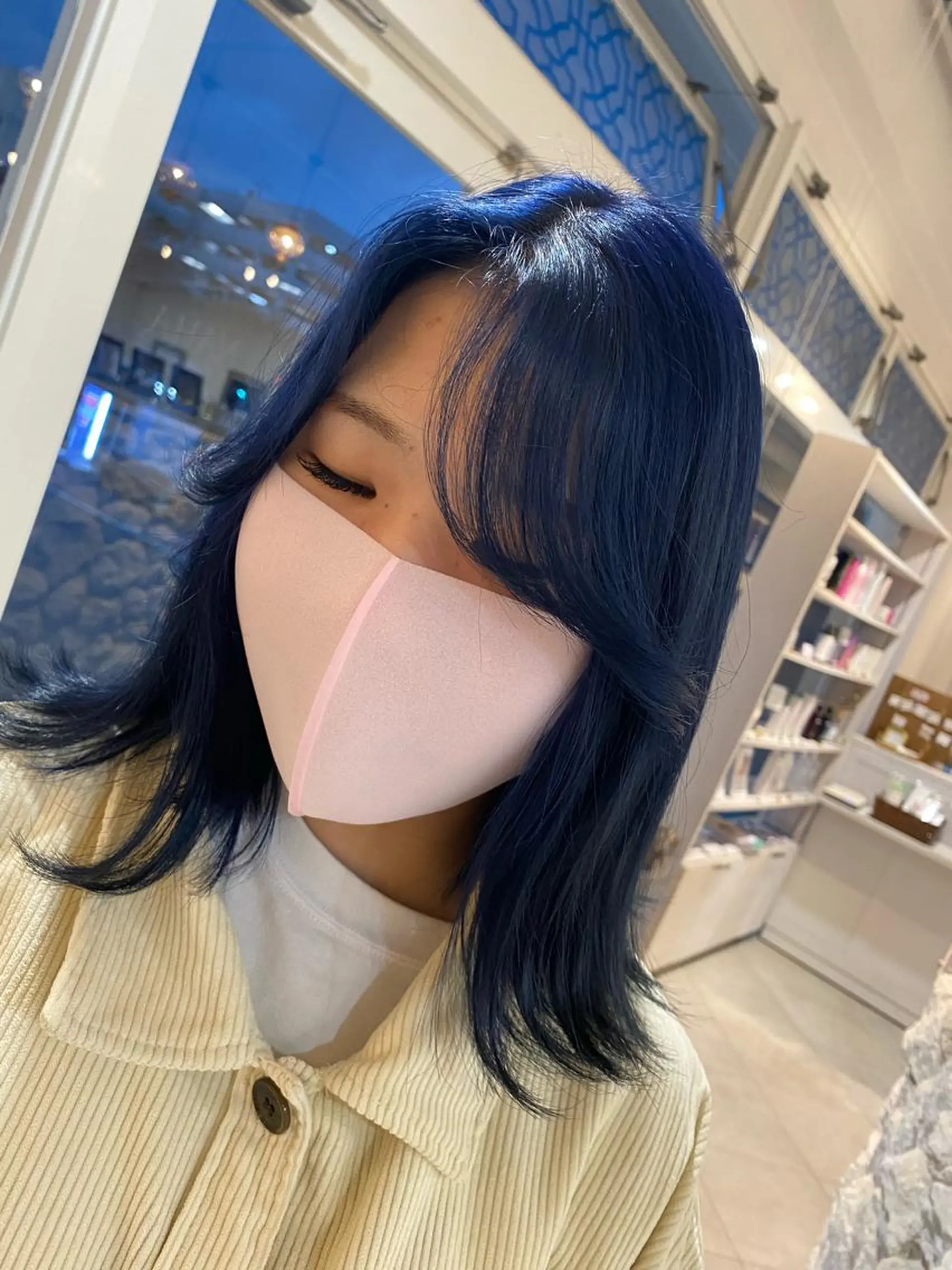 ロング カラー ヘアカラー トリートメント 饒平名 知也のヘアスタイル