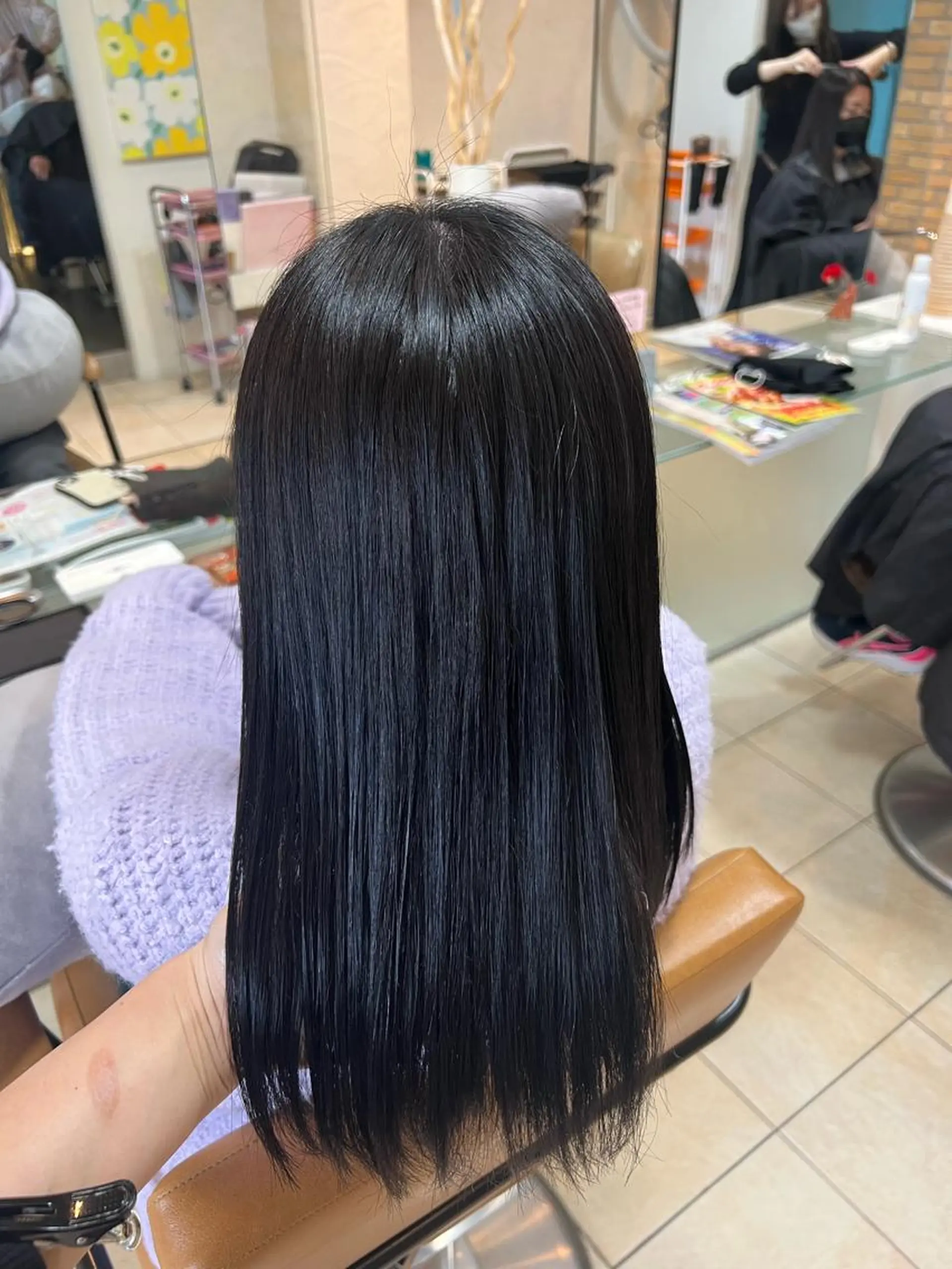 セミロング カラー ヘアカラー 竹添 有梨沙のヘアスタイル