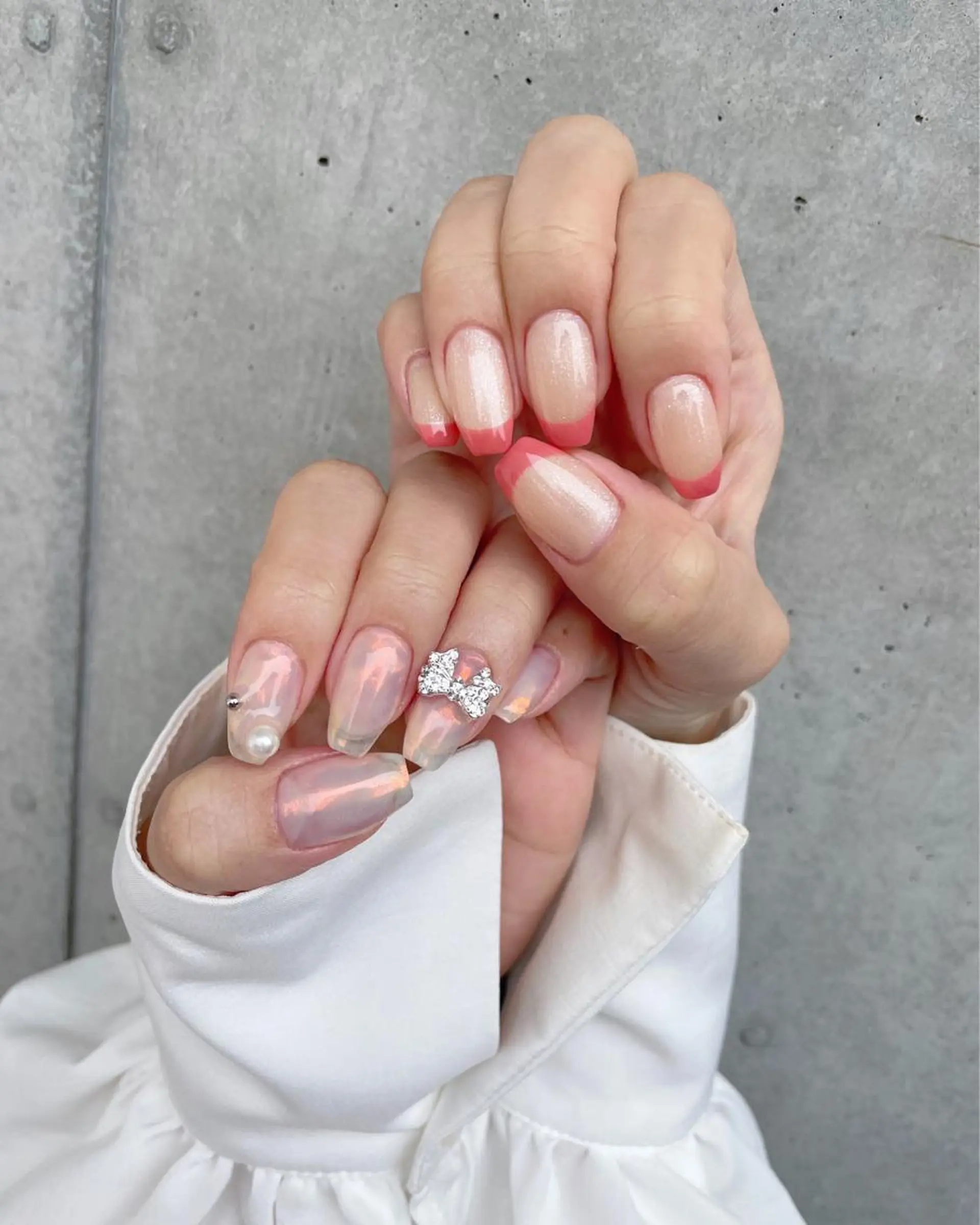 ネイル オーロラネイル キラキラネイル ラメ(グリッター) jolune nailstudioのネイルデザイン