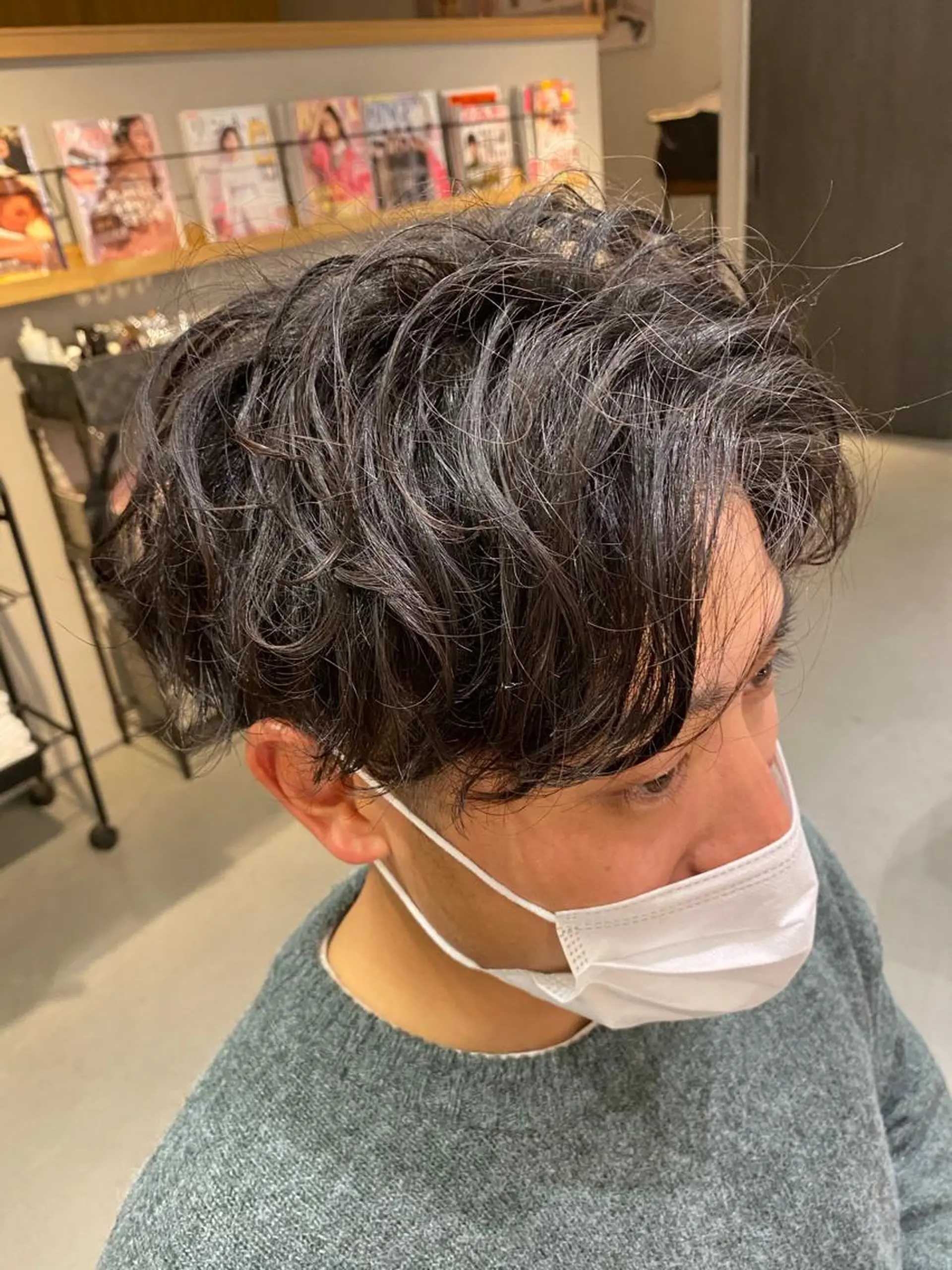 ショート パーマ メンズ 梅田茶屋町メンズ 専門美容師 山元一平のヘアスタイル