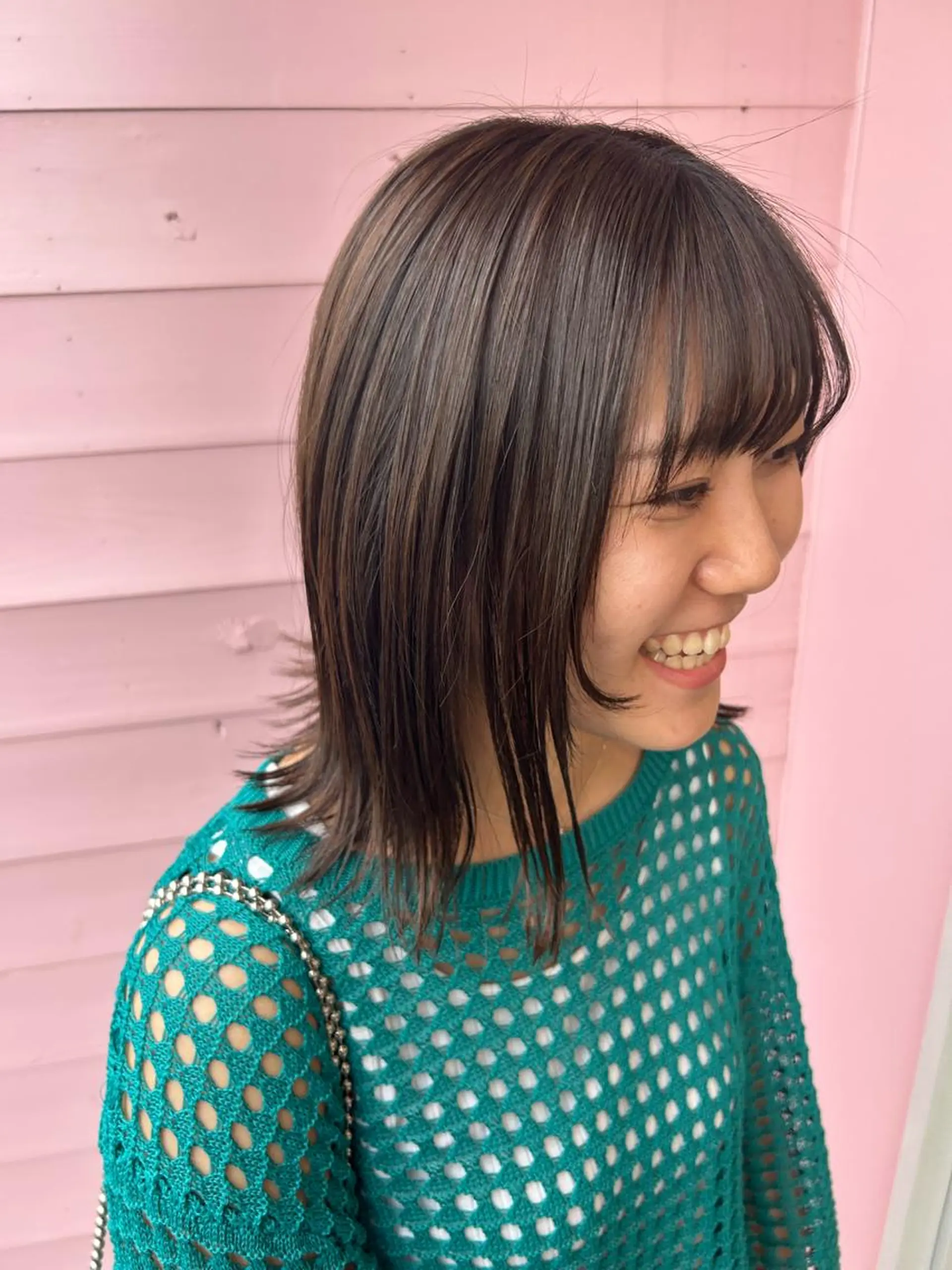 ミディアム カラー バレイヤージュ ブリーチ ケアブリーチ 透明感カラー デザインカラー ヘアカラー トリートメント 💙ルル💙 ハイトーン/レイヤーのヘアスタイル