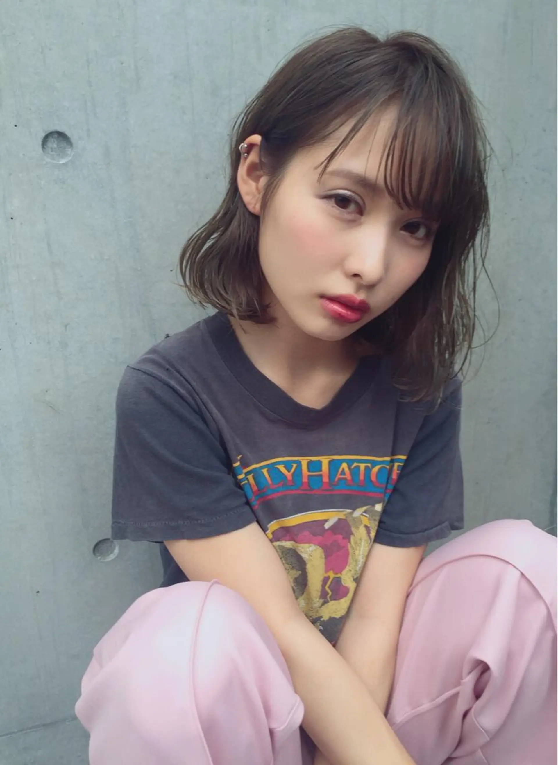 ショート ミディアム アッシュ アッシュグレー アッシュグレージュ 透明感カラー🌿ボブ ✨飛田　ケイのヘアスタイル