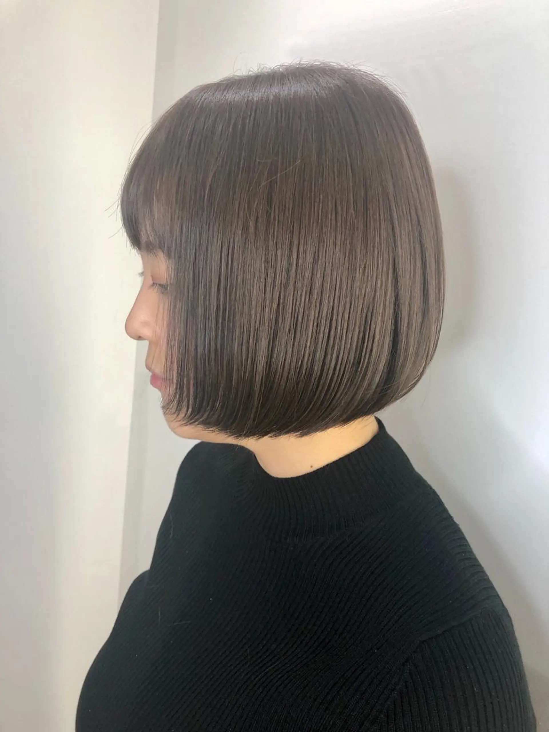 ショート カラー グレージュ ラベンダーカラー ラベンダーグレージュ ラベンダーグレー ボブ カット ヘアカラー トリートメント ヘッドスパ ヘアセット ☕️ベージュカラー 内藤光哉☕️のヘアスタイル