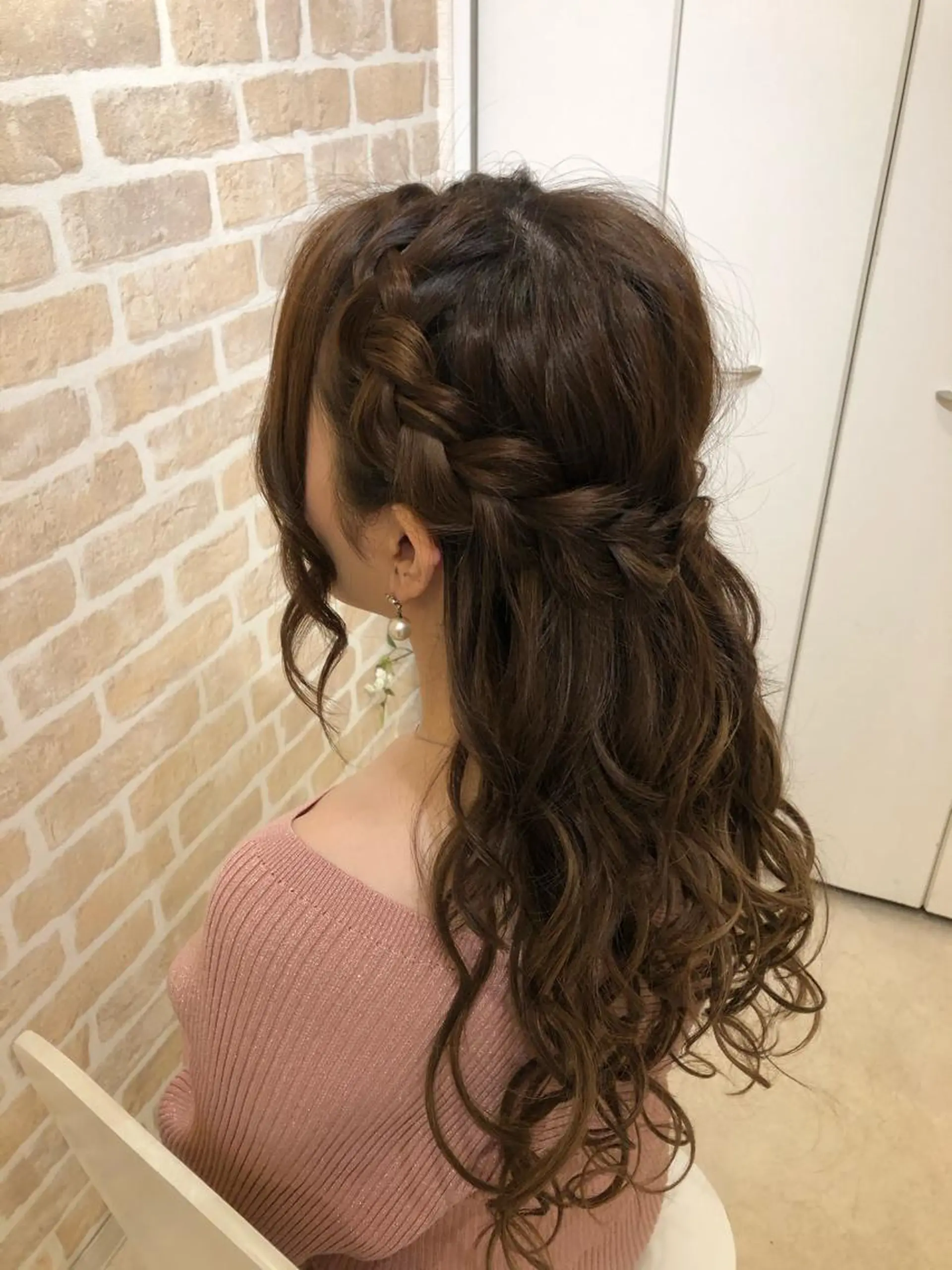 ロング ヘアアレンジ ハーフアップ 新宿ヘアセットメイク Asa-mのヘアスタイル