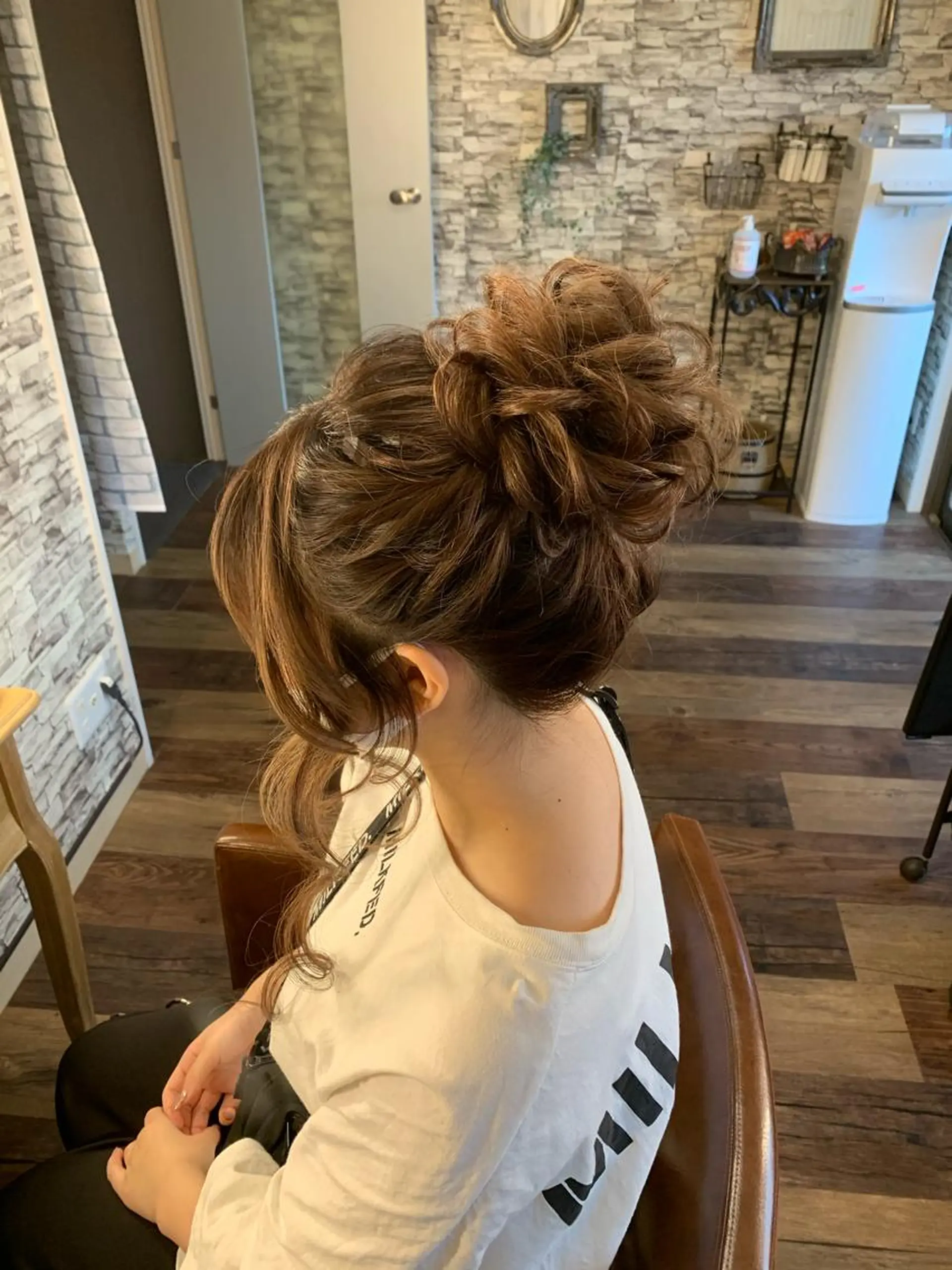 ロング ヘアアレンジ お団子ヘア hair make  Lucciのヘアスタイル