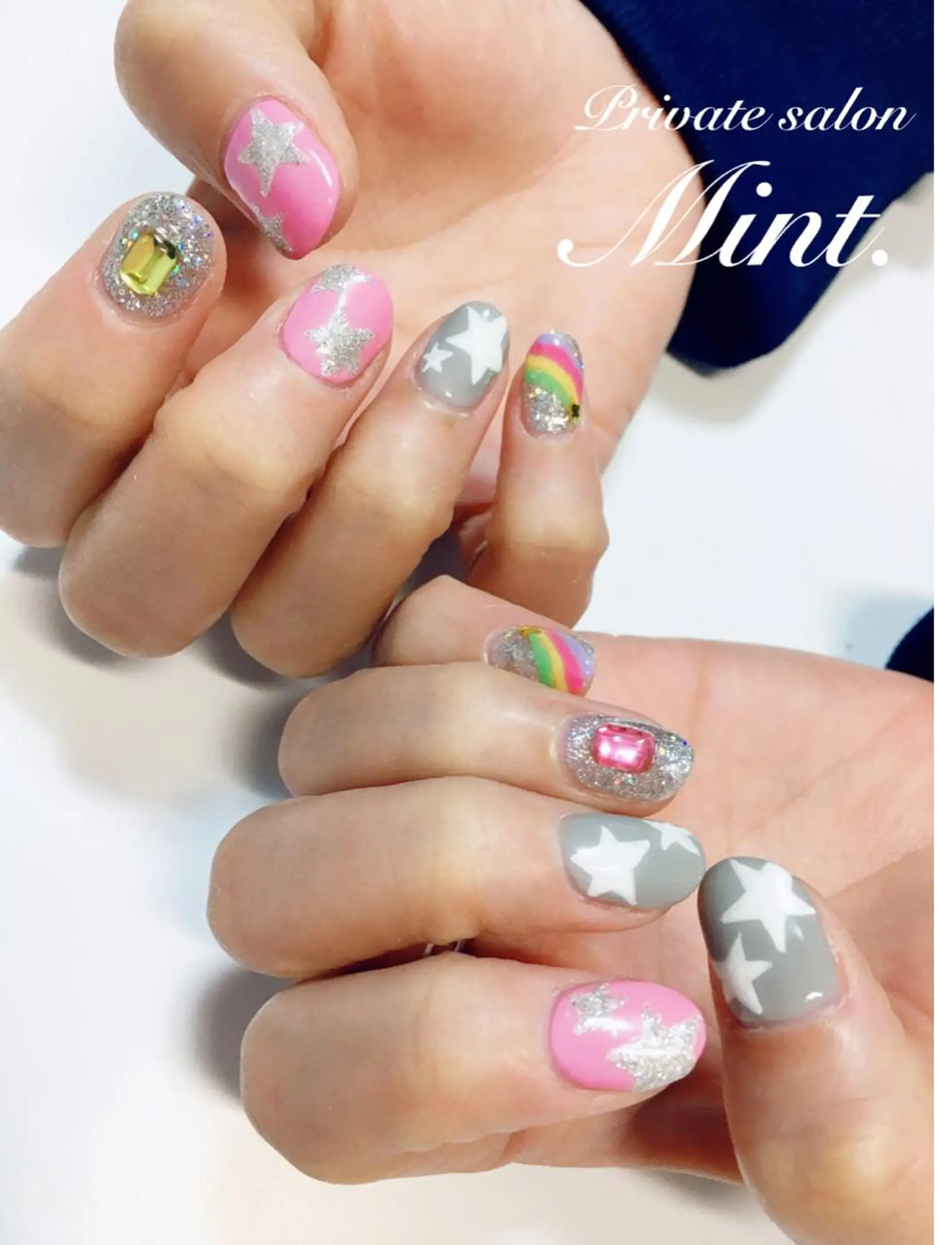 ショート ネイル ジェルネイル ハンドネイル Mint. nailのネイルデザイン