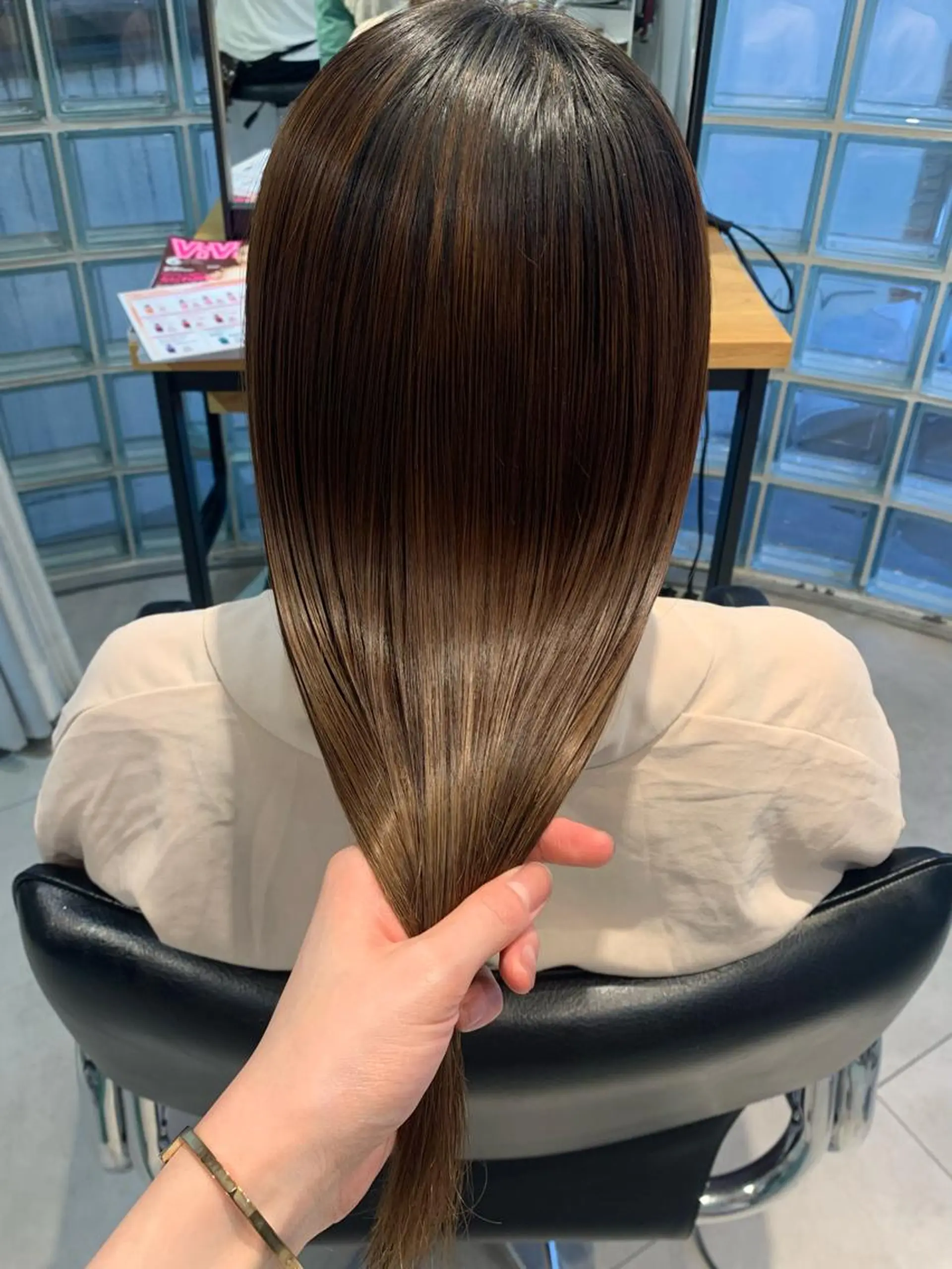 ロング 伸ばしかけ トリートメント 酸熱トリートメント クレハ :)のヘアスタイル