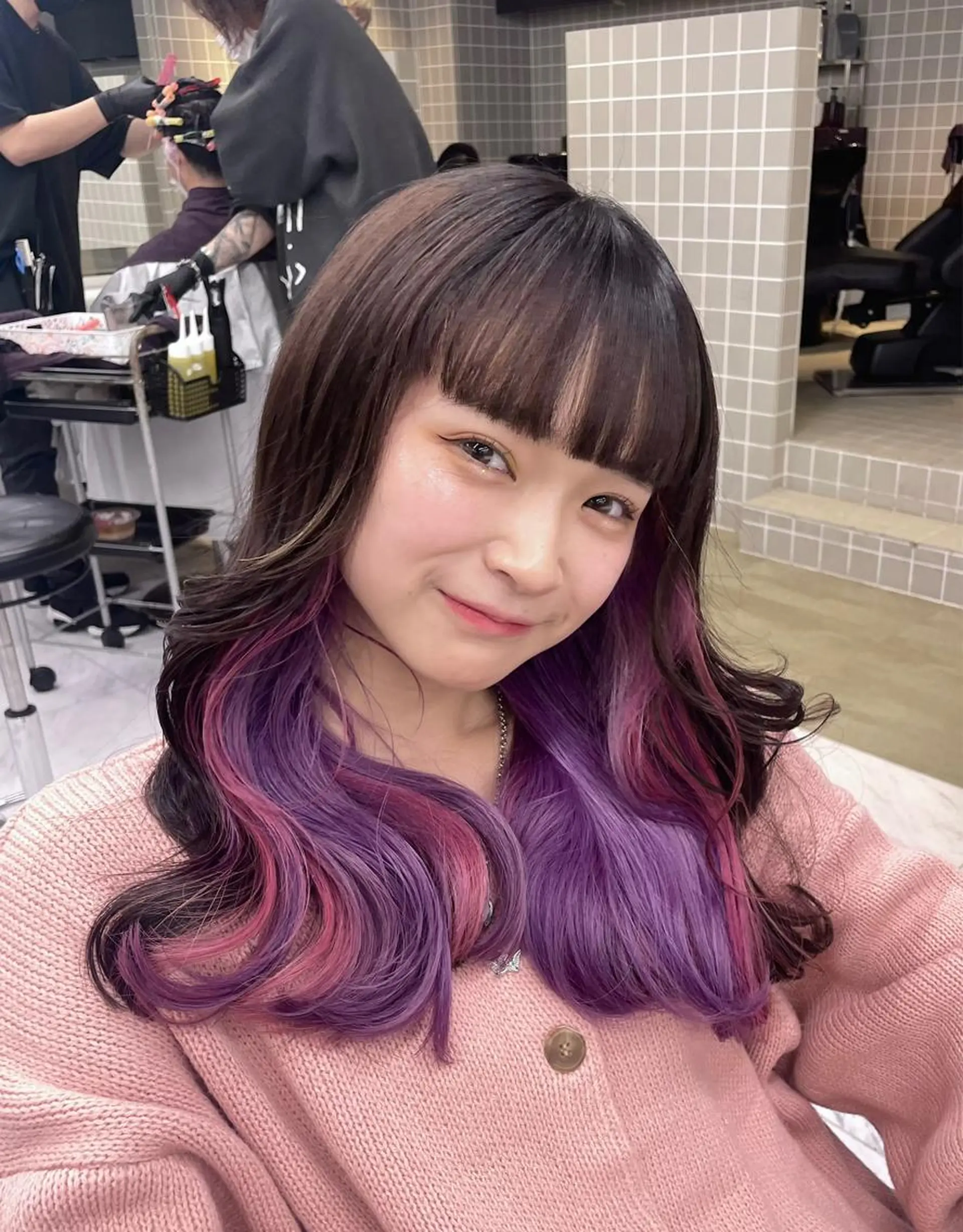 ロング カラー *モデル募集🤍横浜 透明感カラー🫧のヘアスタイル