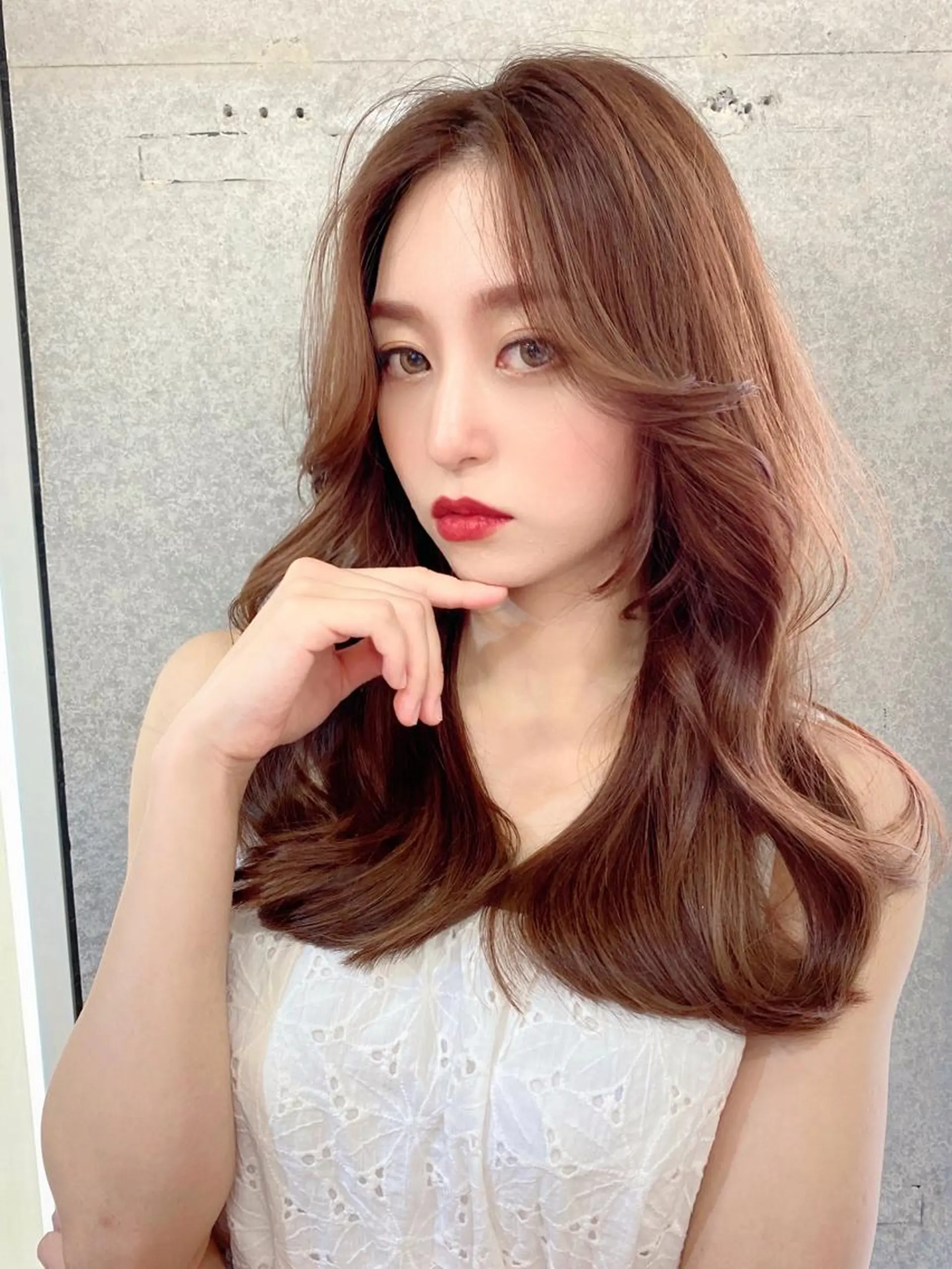 セミロング カラー 似合わせレイヤー 🇰🇷荒木洋文のヘアスタイル