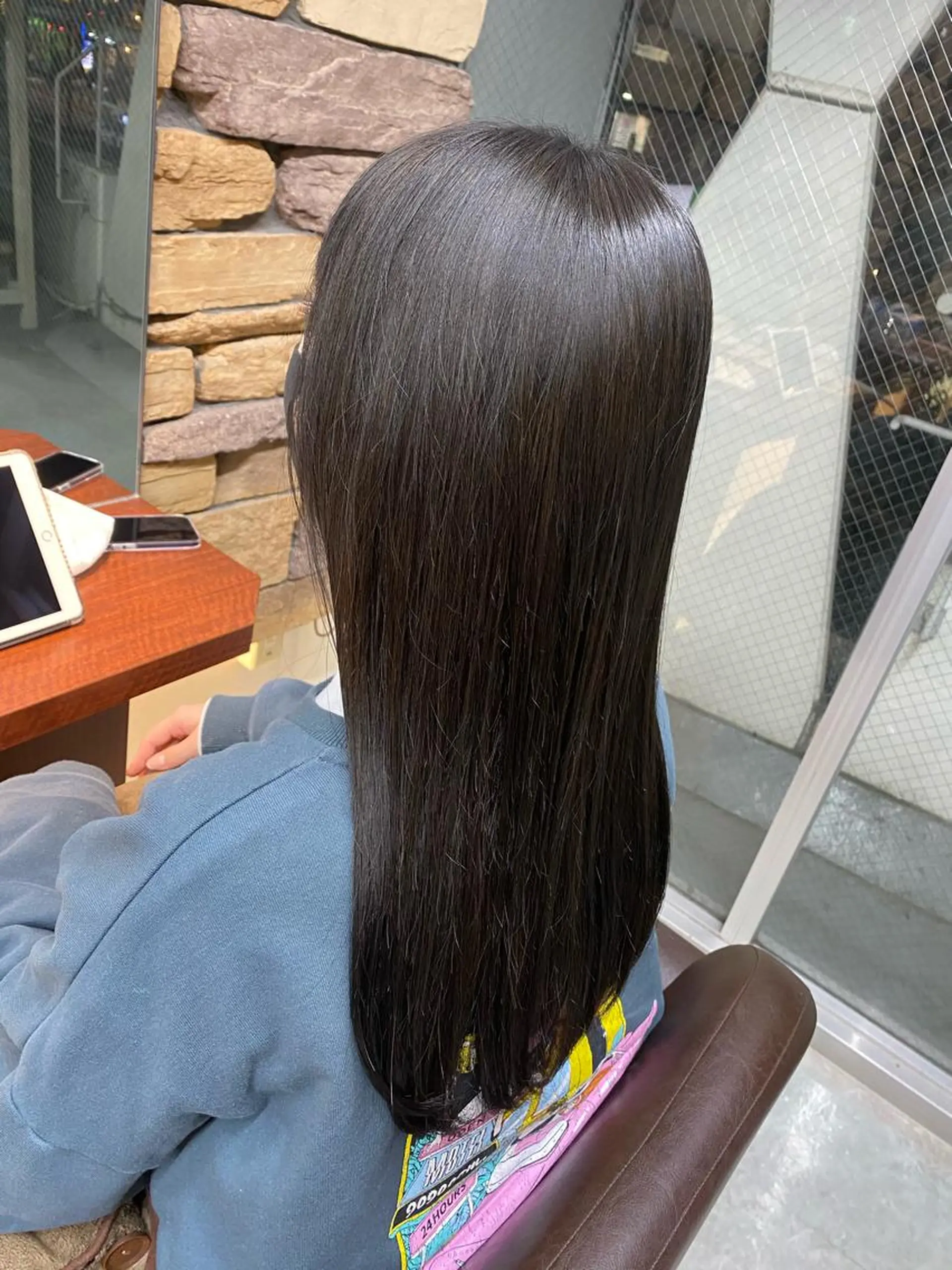 ロング カラー アッシュ 後藤紗英/髪質改善 /オリーブベージュのヘアスタイル