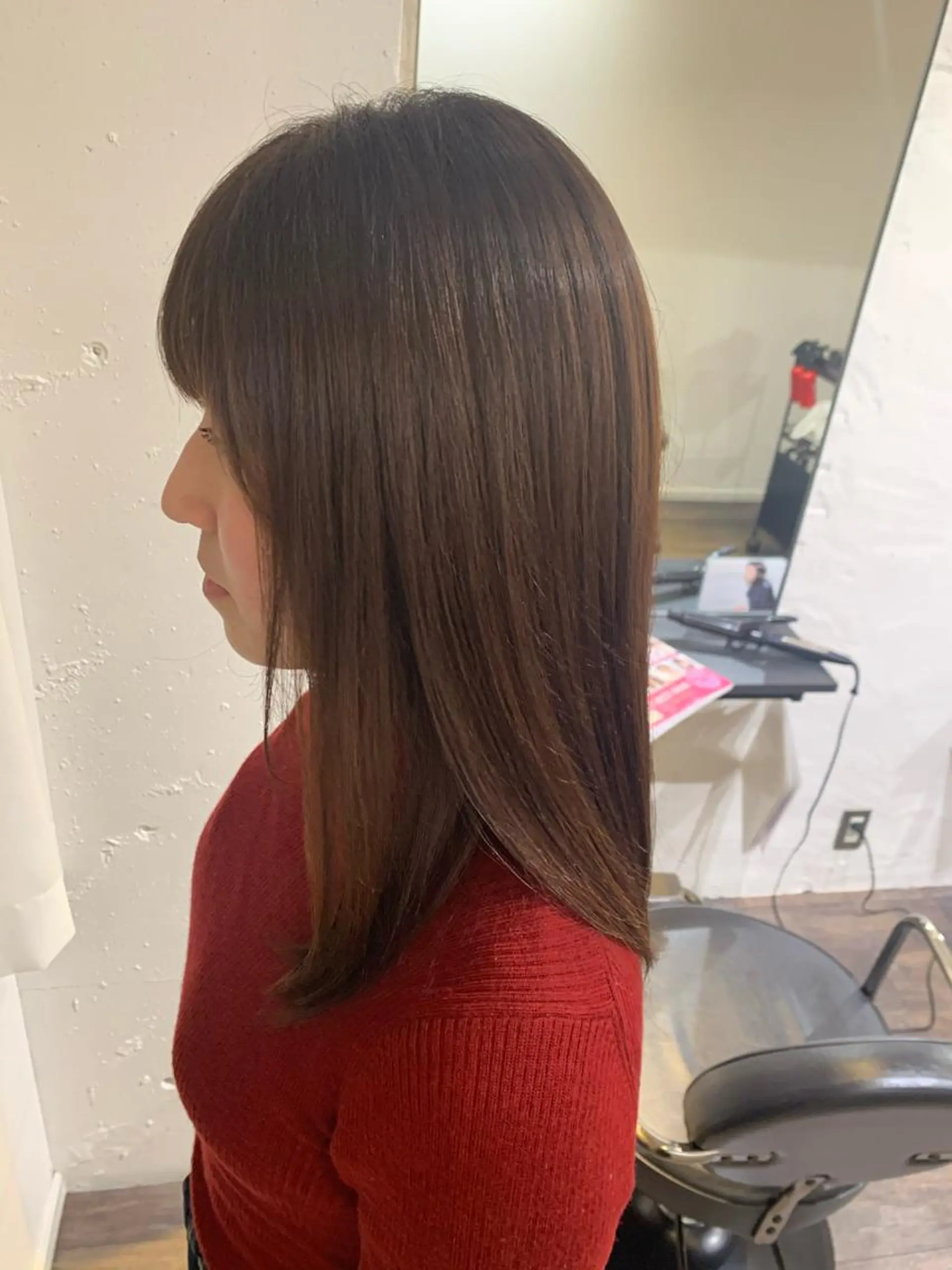 セミロング GO TODAY  SHAIR SALON 梅田NU茶屋町店所属・田中成美/レイヤー カット/透明感カラーのヘアスタイル