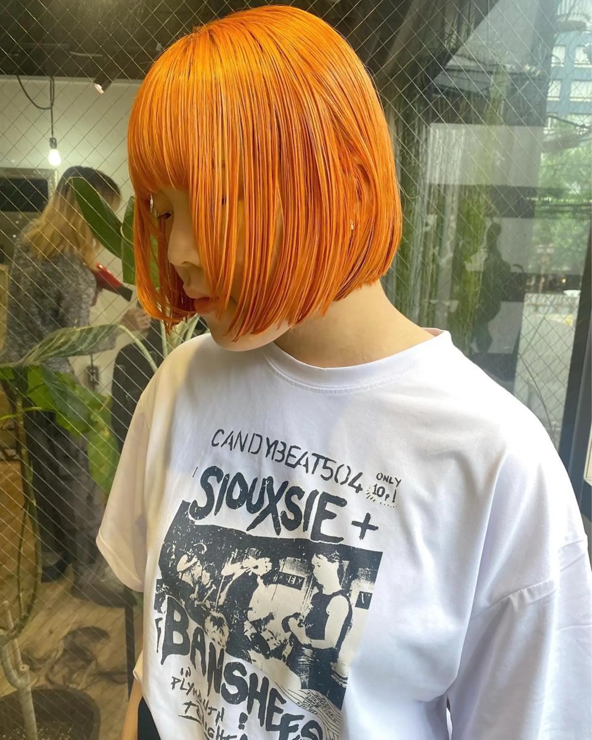 ショート カラー ネイル マツエク・マツパ アイブロウ オレンジ カラーマツエク オレンジ 撮影モデル募集 🦋soemikaのヘアスタイル