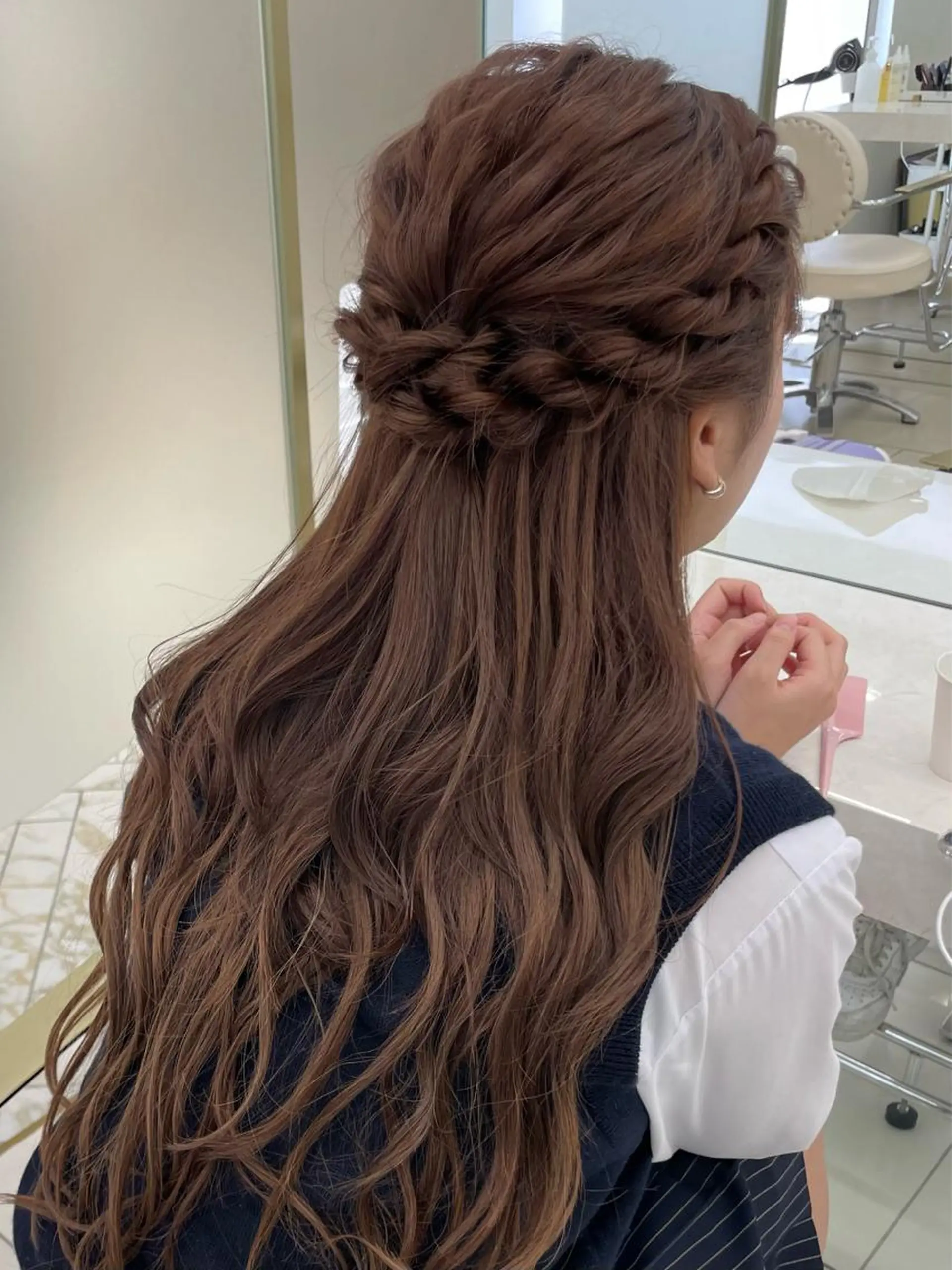 ロング ヘアアレンジ エクステ CARELLY Rukaのマツエク・マツパデザイン