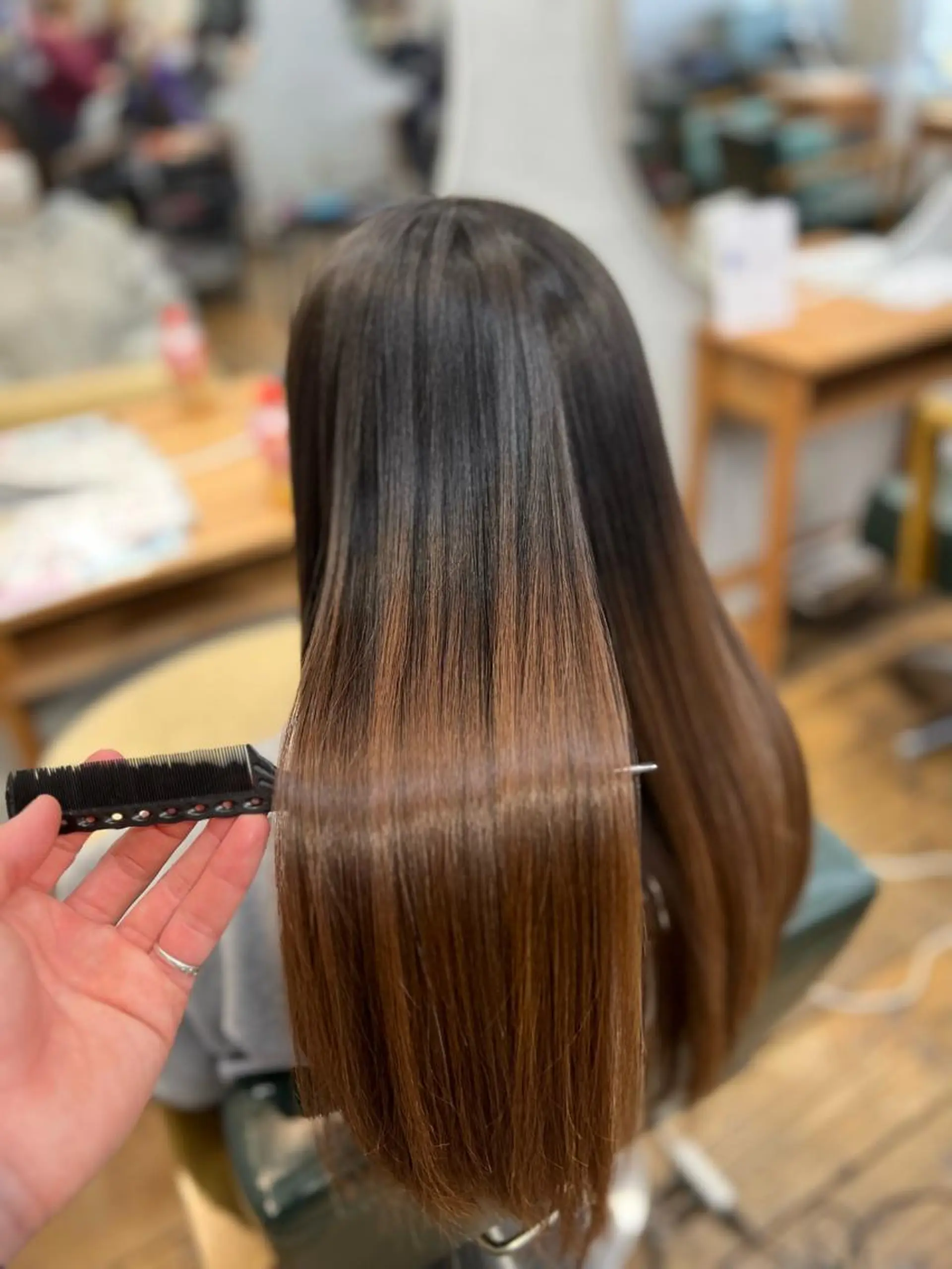 ロング 髪質改善/縮毛矯正/ 超高濃度水素ケアのヘアスタイル