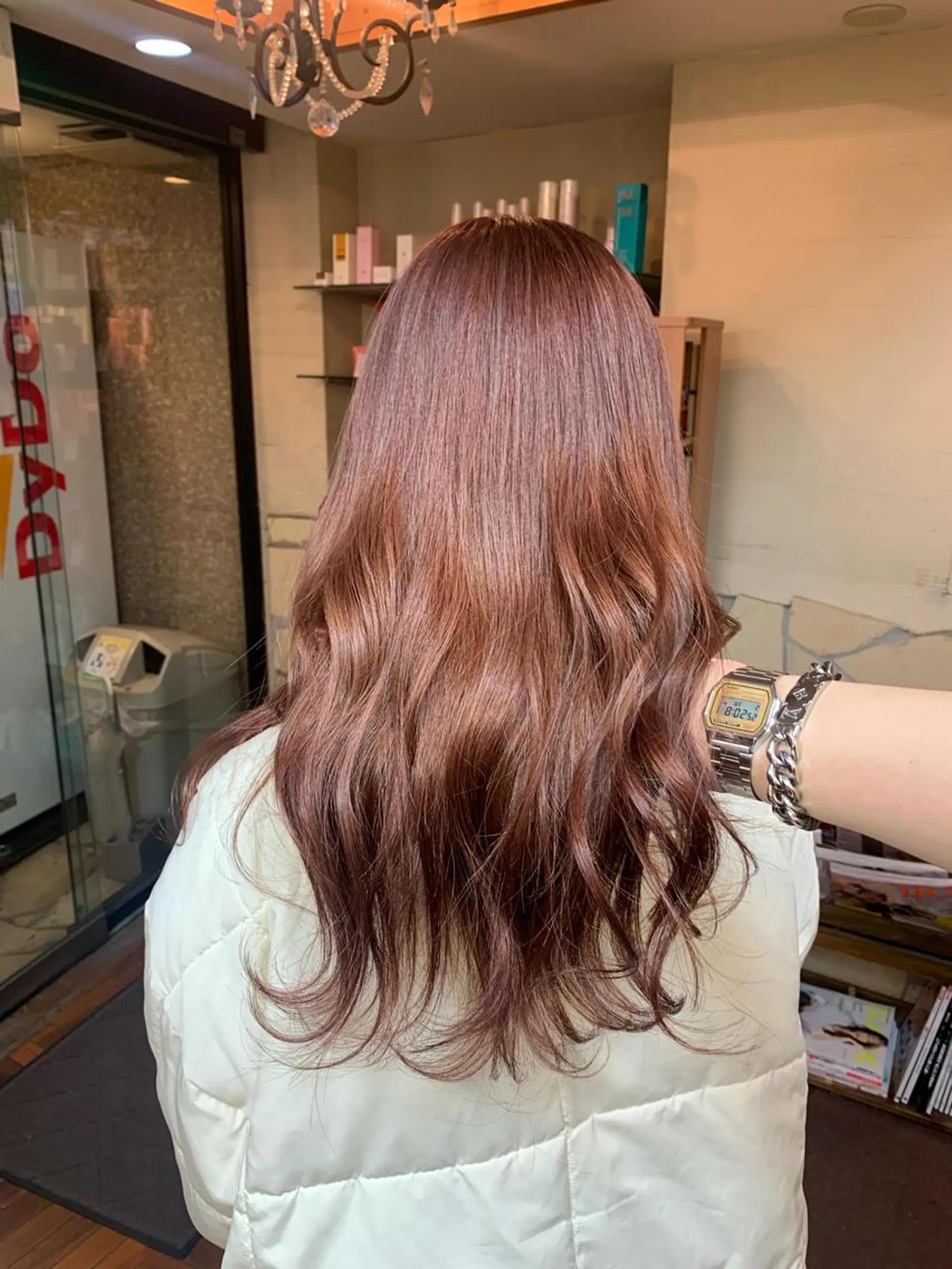 セミロング カラー ベージュカラー ピンクカラー ピンクベージュ ヘアカラー トリートメント LUMO所属・矢野 晃平のヘアスタイル