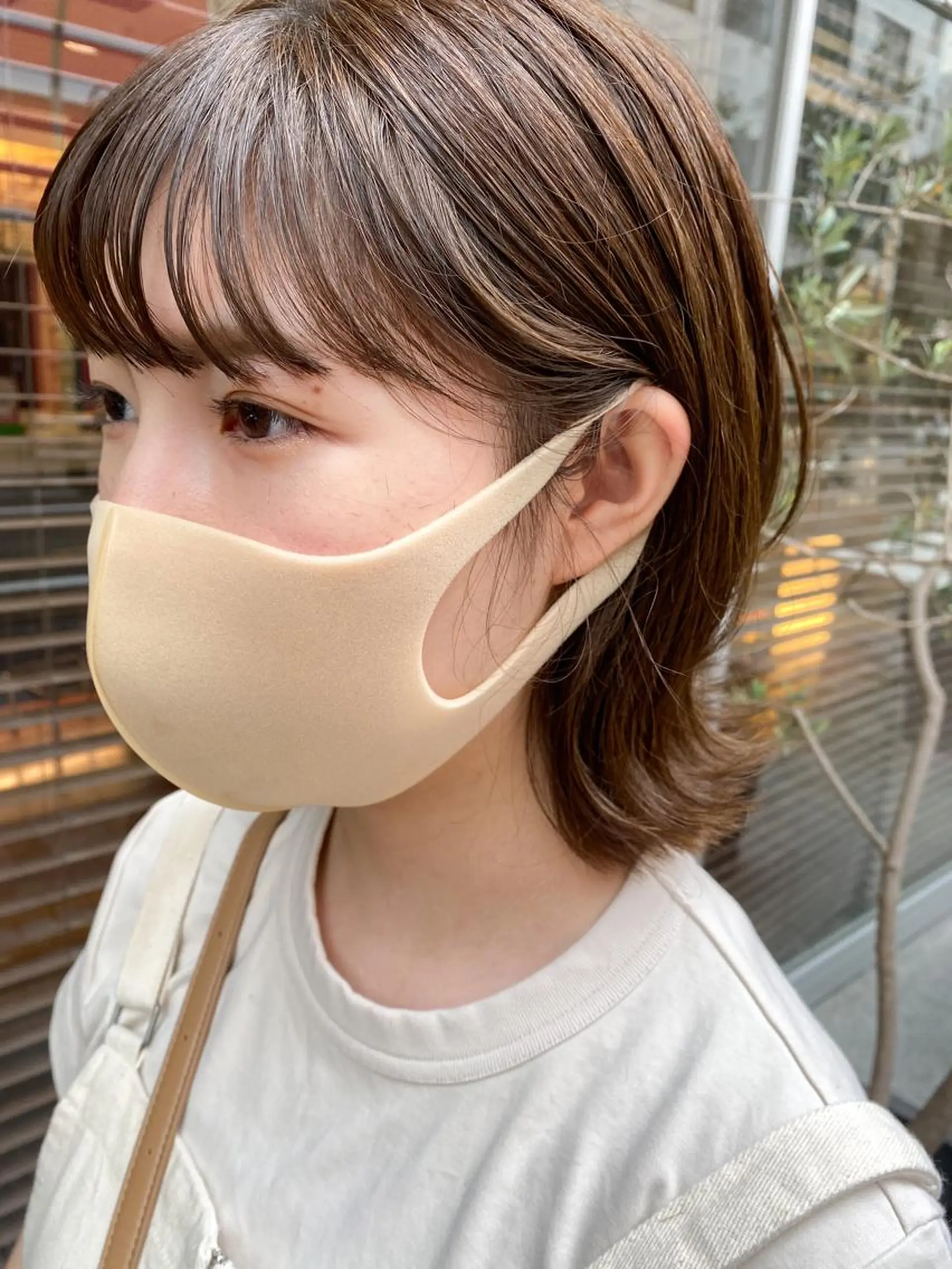 ミディアム カラー ヘアアレンジ ボブ 外ハネヘア カット ヘアカラー トリートメント 溝口 ひなこのマツエク・マツパデザイン