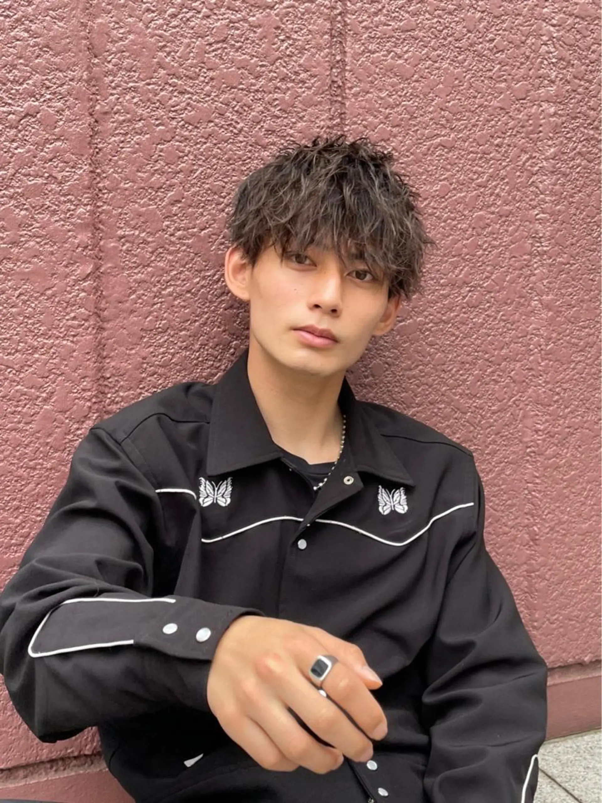 ショート パーマ メンズ CLUTCH天王寺 西藤遥河のヘアスタイル