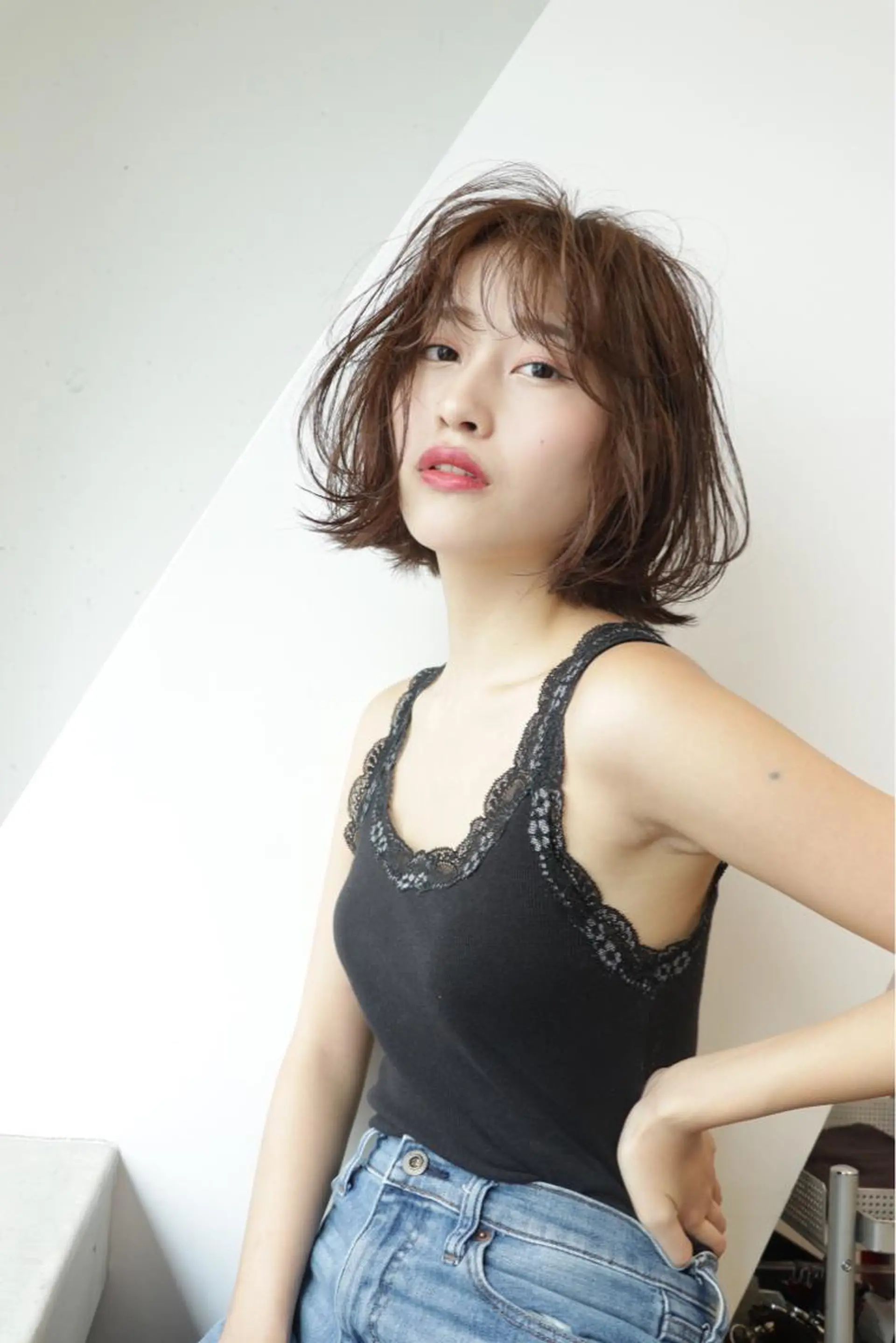 ショート 低ダメージパーマ ケアパーマ/武田明大のヘアスタイル