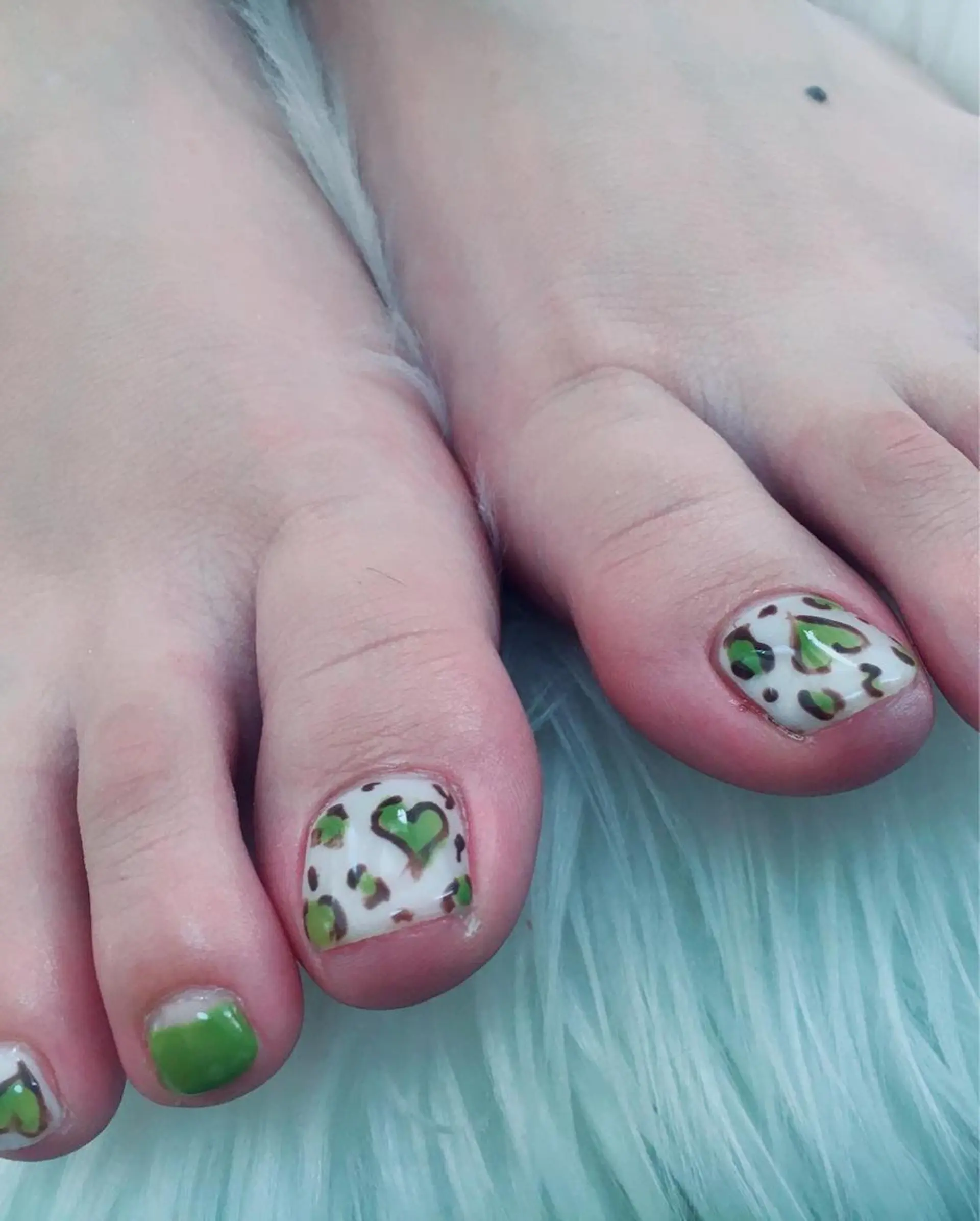 ネイル アニマル柄 ハート miwa ミワのネイルデザイン