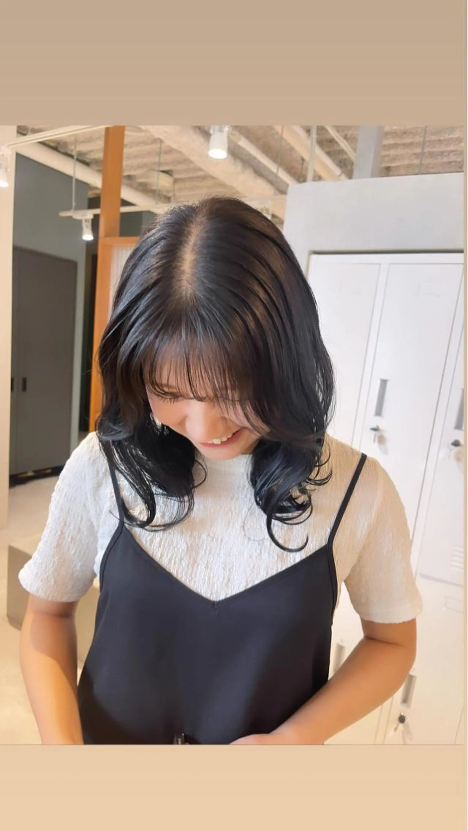 ミディアム カラー カット ヘアカラー トリートメント 店長　MANAMI ／ブリーチ／骨格ボブのヘアスタイル