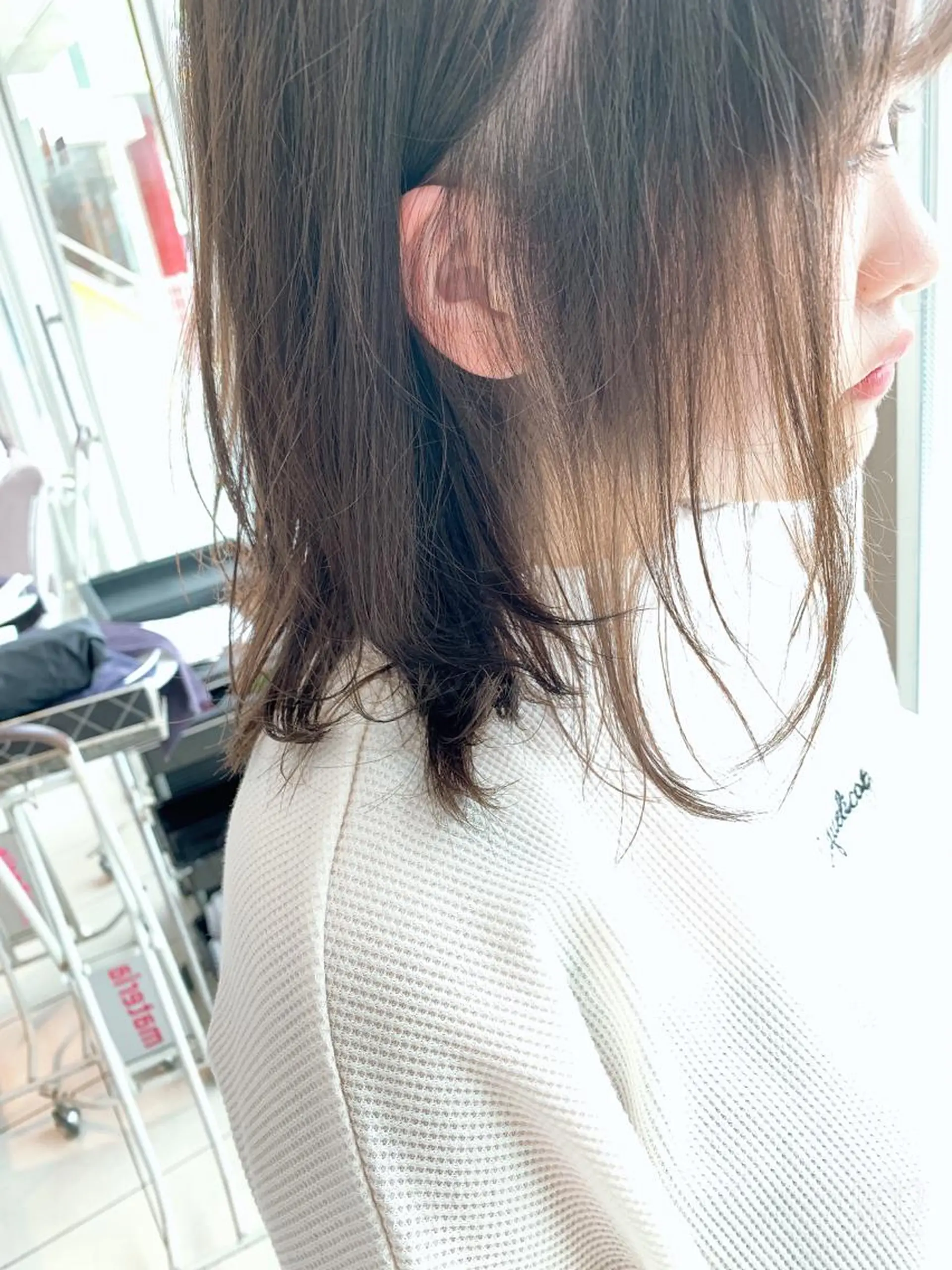 ミディアム カラー 白髪ぼかしハイライト 柳川拓哉のヘアスタイル