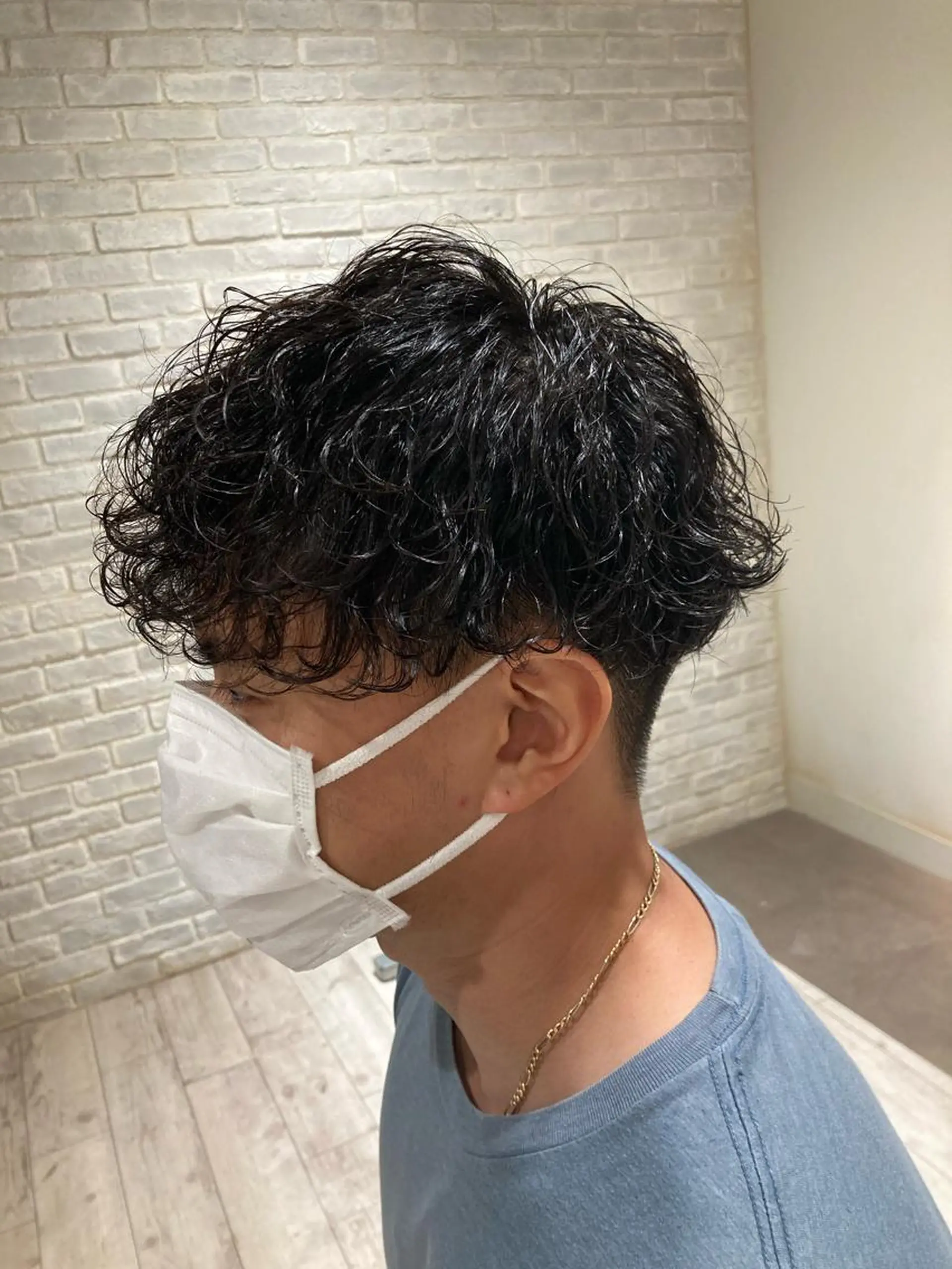 パーマ メンズ 曲がる縮毛矯正 LIBER 　岩名のヘアスタイル