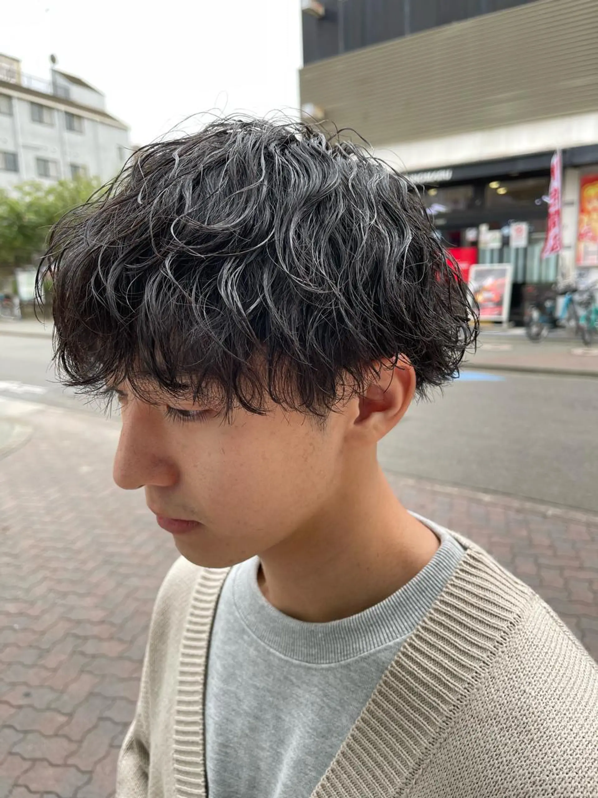 ショート パーマ メンズ メンズパーマ メンズツイストパーマ ツイストスパイラルパーマ ツーブロック 刈り上げ メンズパーマ特化/ メッシュ/薫/店長のヘアスタイル