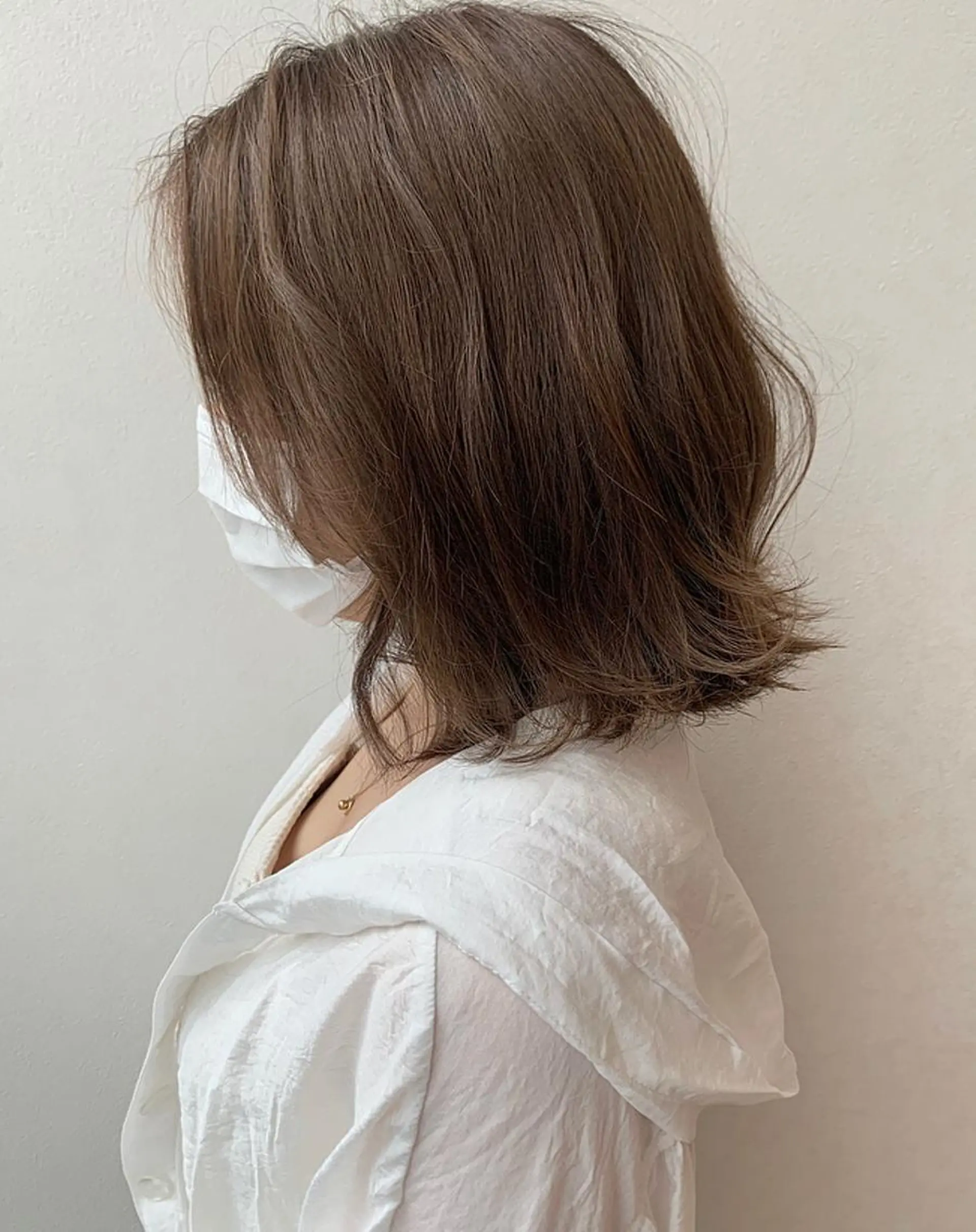 ミディアム カラー ヘアアレンジ グレージュ ハイライトカラー ハイライト カット ヘアカラー トリートメント 透明感♡︎♡︎ 佐々木早苗のヘアスタイル