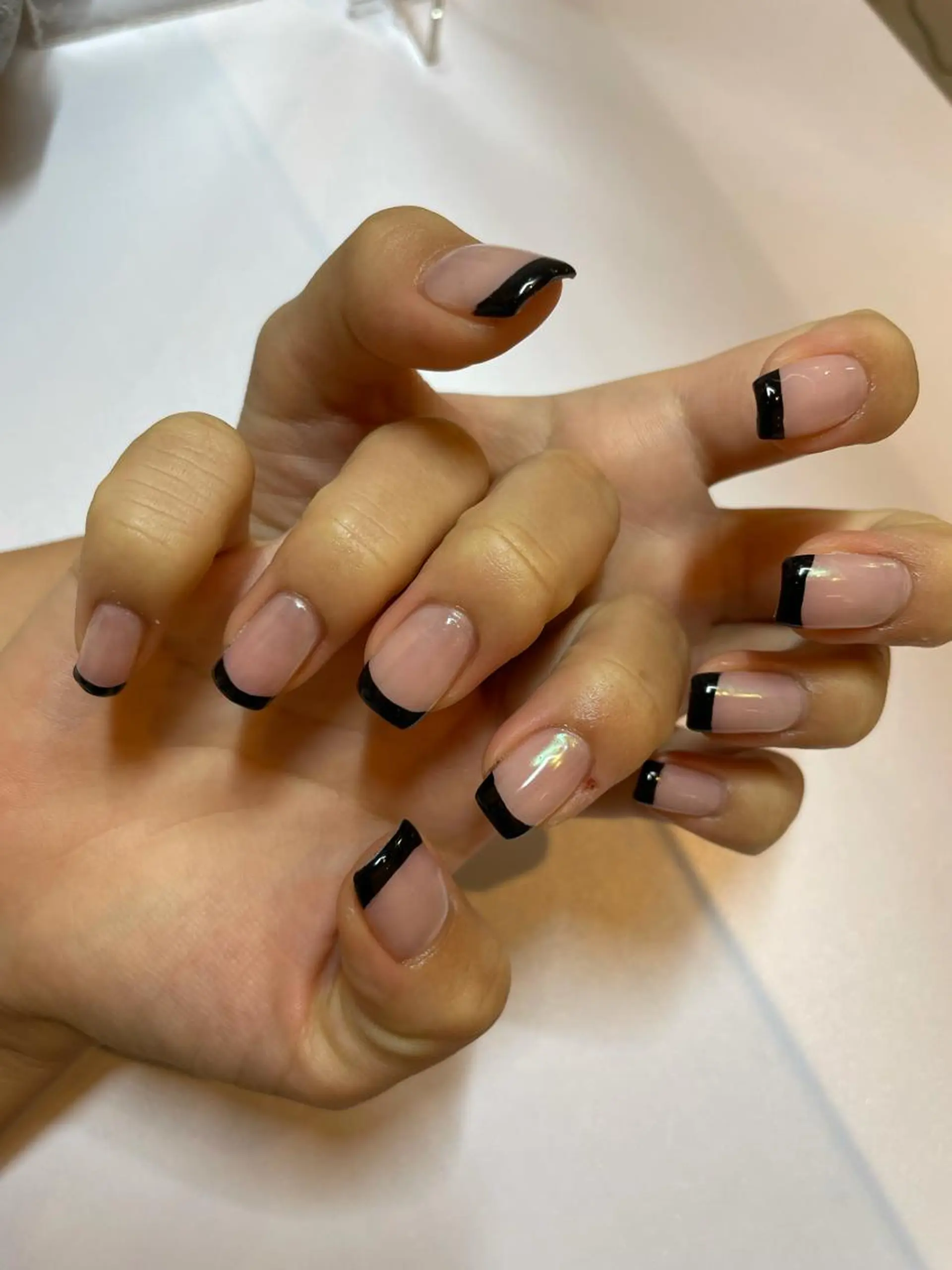 ネイル アートネイル オーロラネイル クリアネイル フレンチネイル 持ち込み ハンドネイル miu nail所属・MIUNail YUMIのネイルデザイン