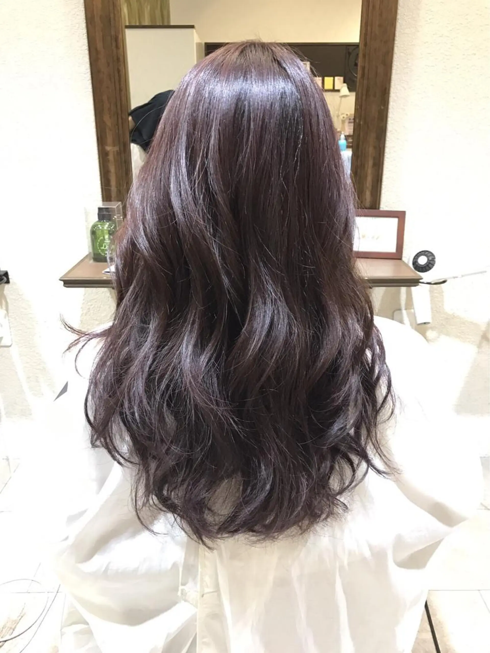 ロング パープルカラー 韓国レイヤーカット KOUKIのヘアスタイル