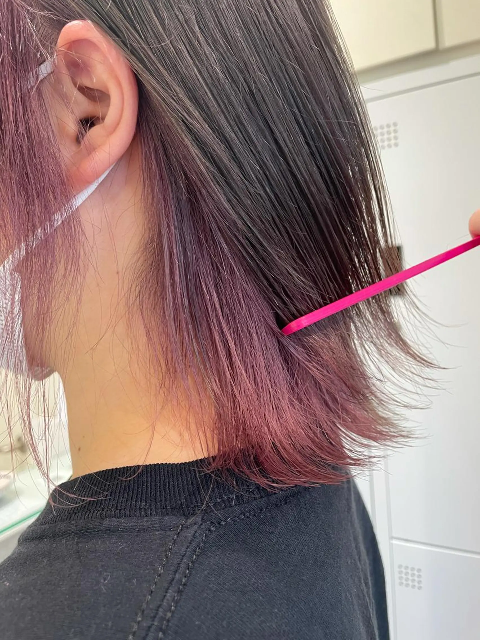 ミディアム カラー ブリーチ ボブ/インナーカラー /眉毛/Miyuのヘアスタイル