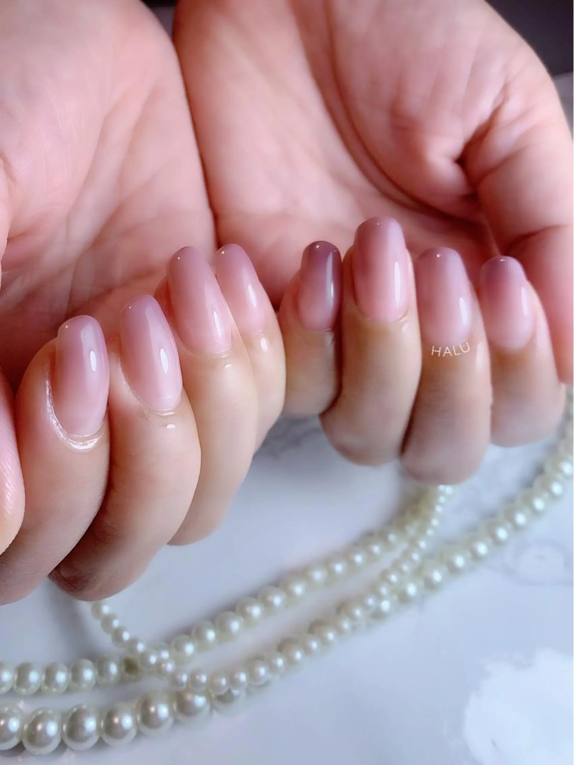 ネイル グラデーション シンプルネイル HALU ハルのネイルデザイン