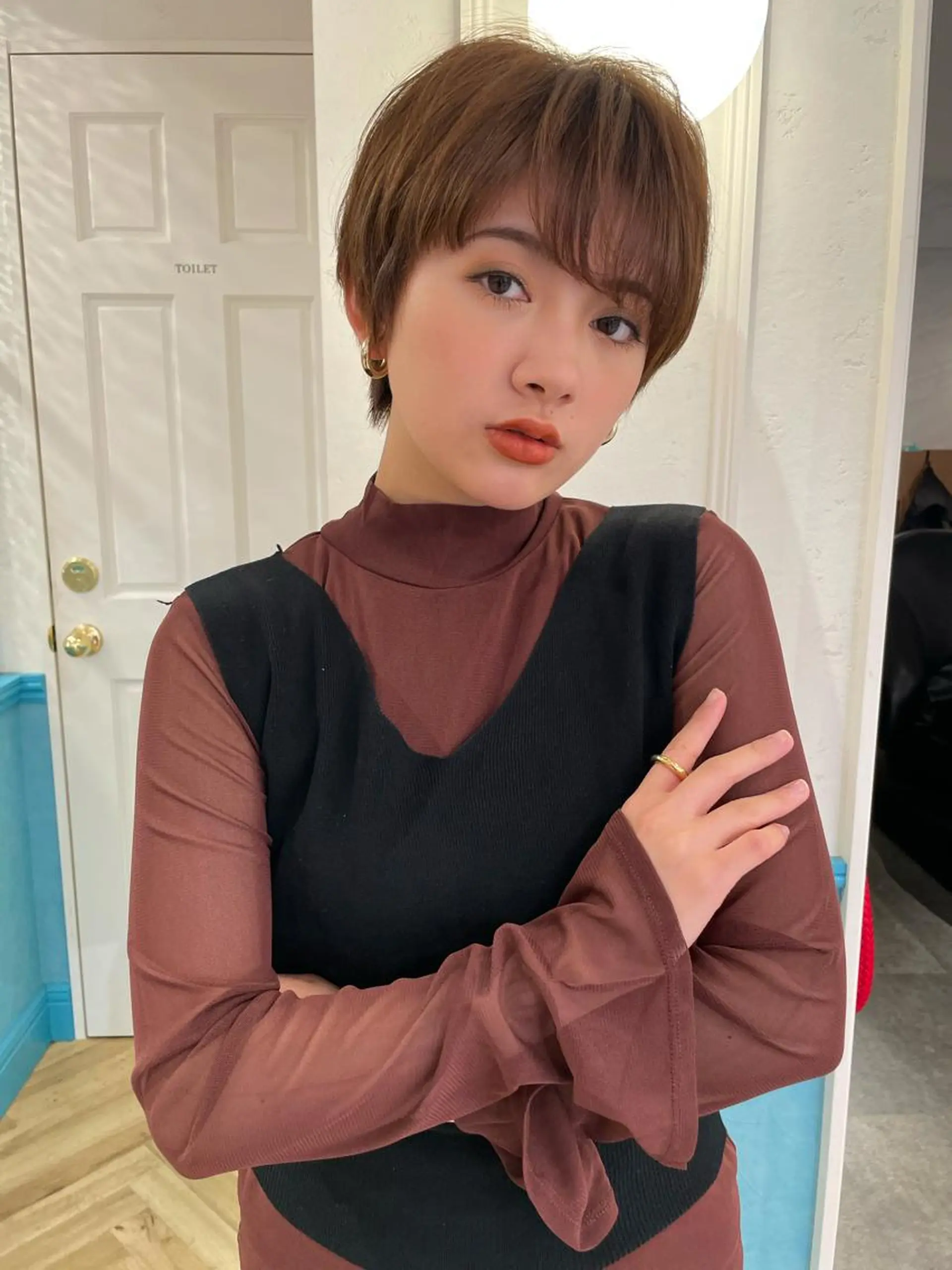 ショート カット トリートメント 縮毛/ショート/ ボブ/レイヤー/小原のヘアスタイル