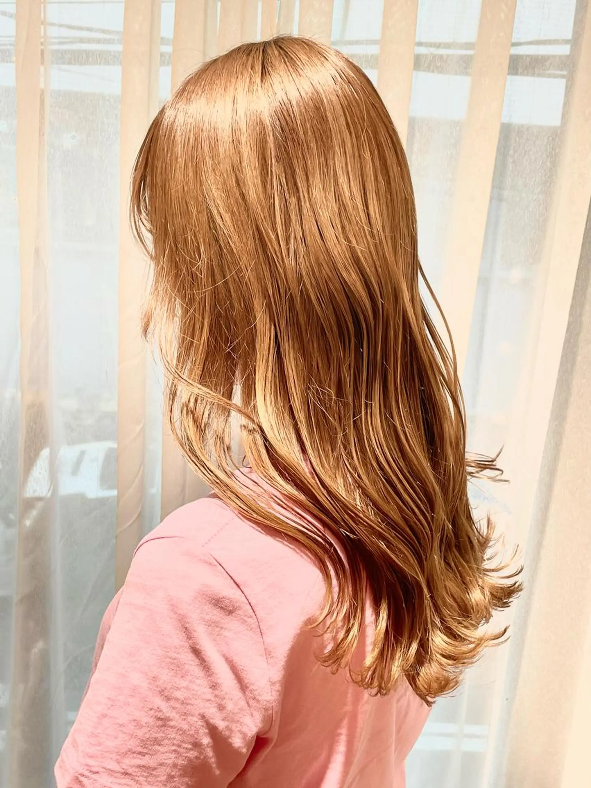 セミロング カラー ヘアアレンジ ハイトーンピンク🍑 ブリーチ🍑RINAのヘアスタイル