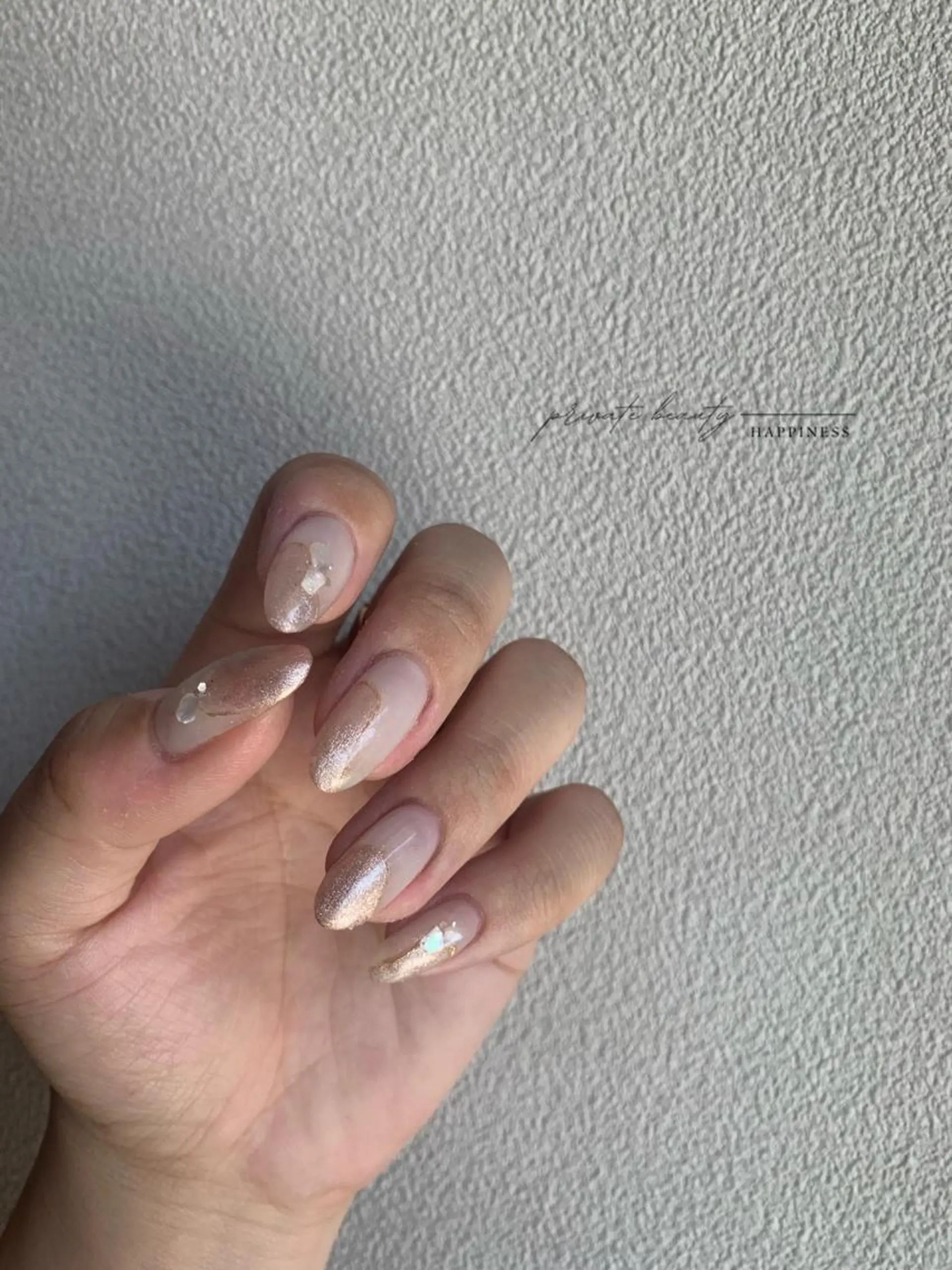 ネイル アートネイル ラメ(グリッター) スカルプネイル 夏ネイル happiness nailのネイルデザイン