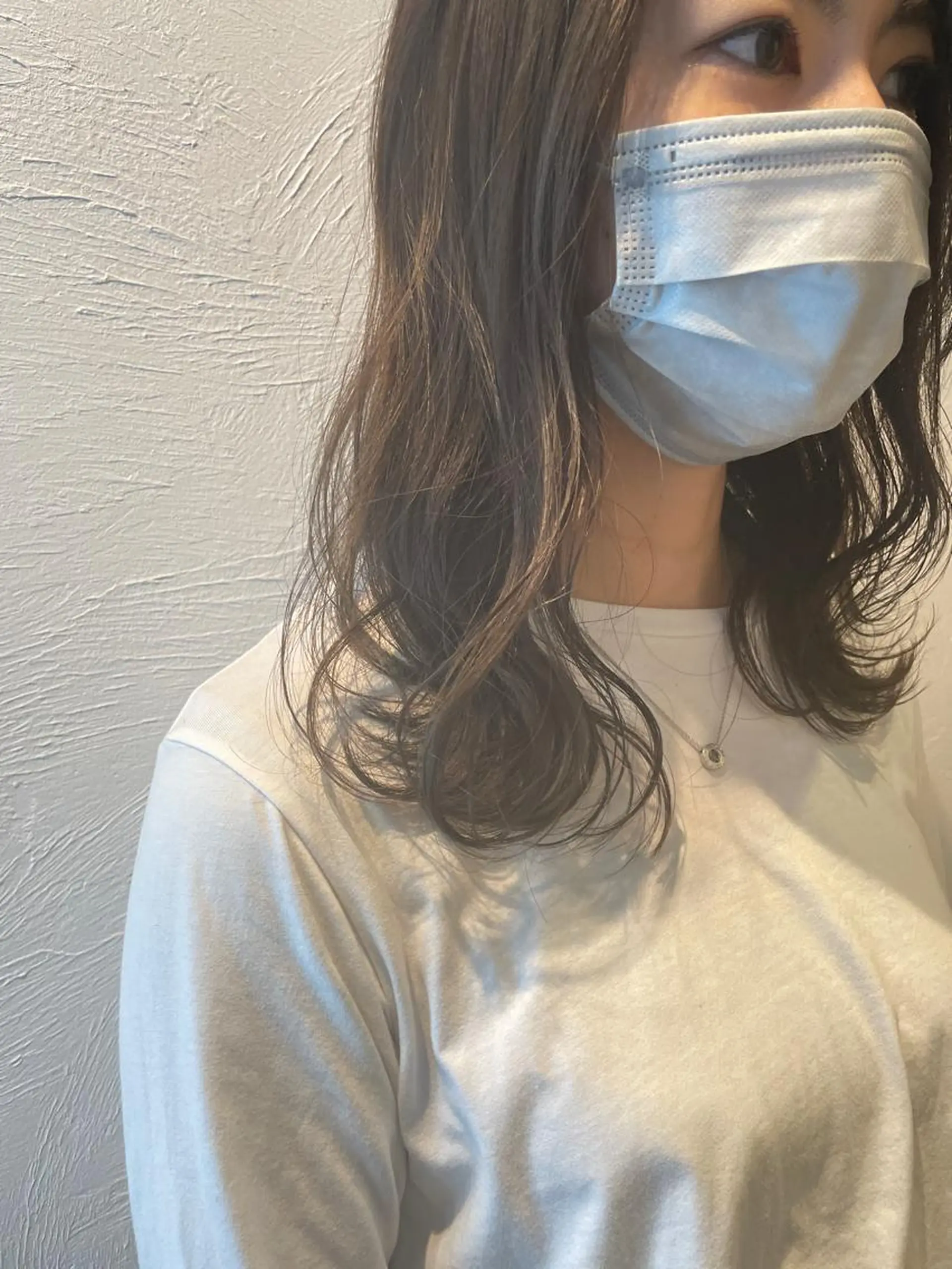 セミロング カラー 赤み消しカラー/透 明感カラー/有吉優香のヘアスタイル