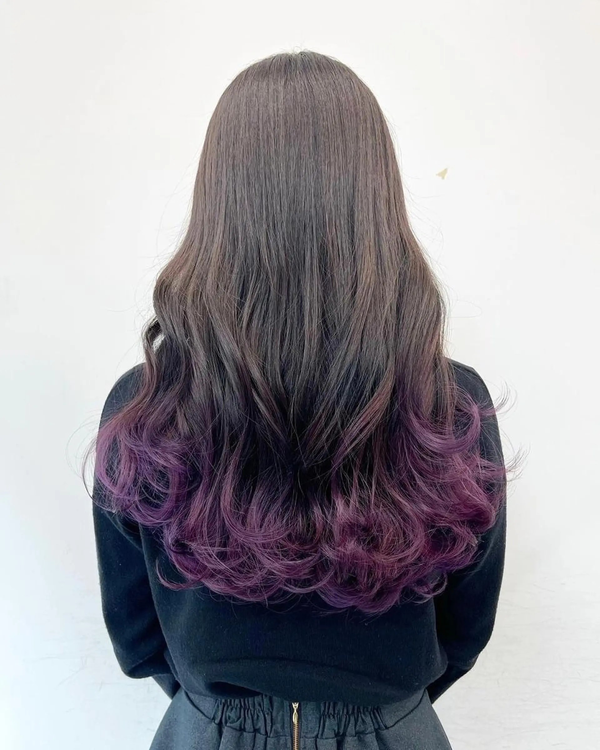 ロング ボブ ハイライト 髪質改善 韓国風ヘア レイヤーカット カット ヘアカラー 【公式】amble luxe 中野のヘアスタイル