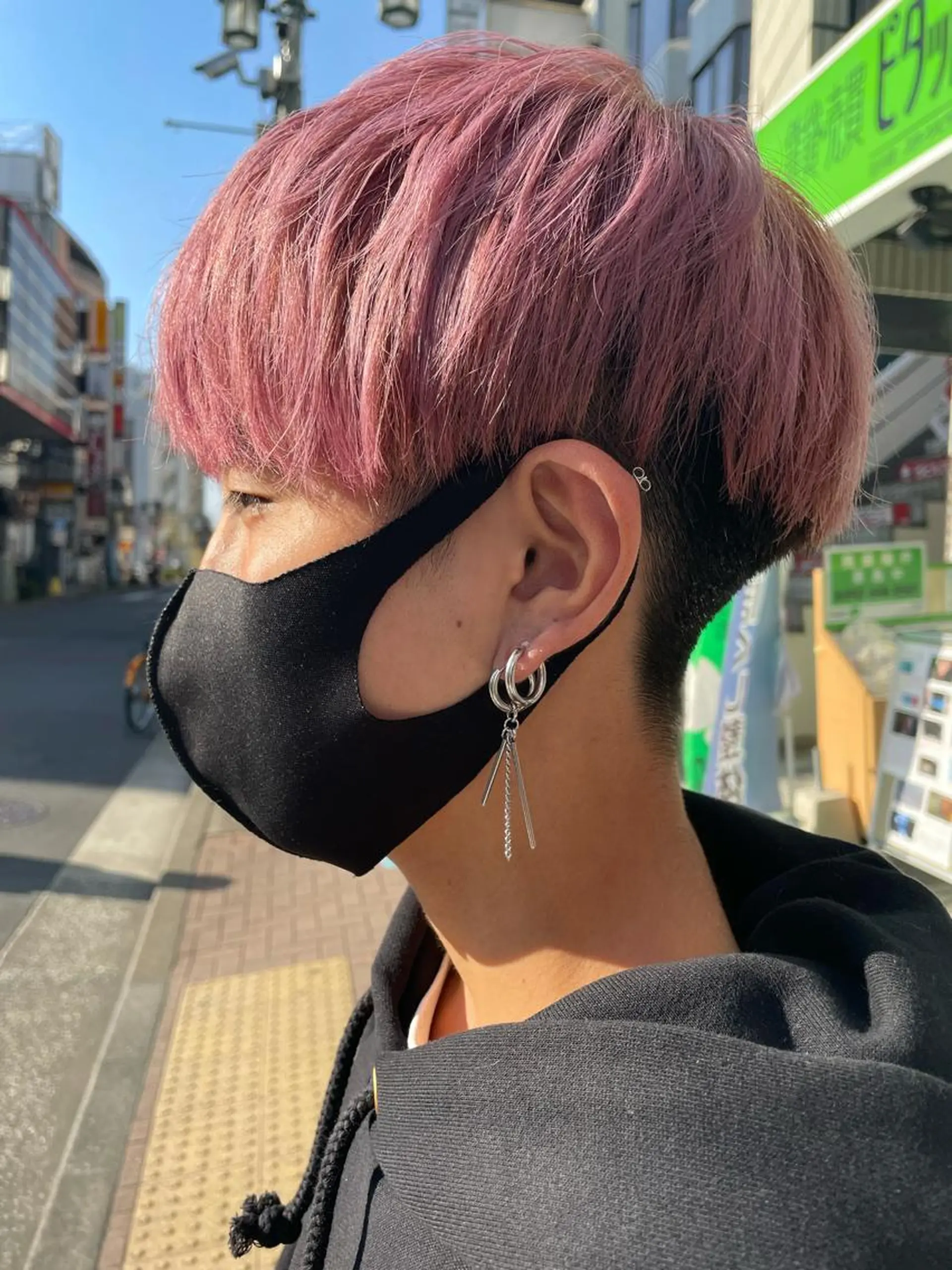 カラー メンズ メンズ韓国風 マッシュ ダブルカラー ピンクカラー ホワイトピンク カット ヘアカラー 韓国ヘア🦋 MIYUのヘアスタイル