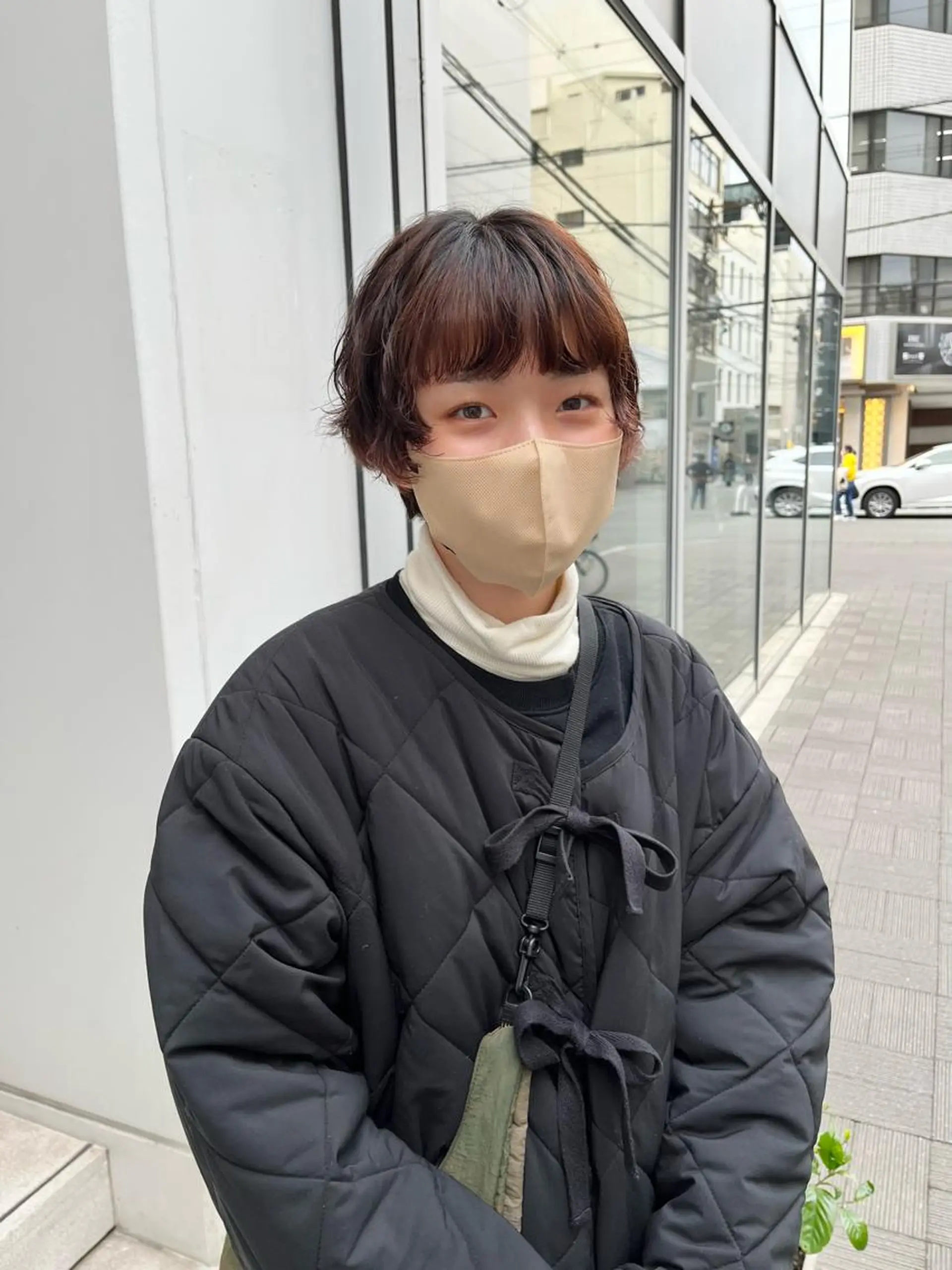 ショート パーマ ショートボブ ボブ 顔周りカット ショートヘア ニュアンスパーマ カット パーマ ショート/パーマ/ カラー/FUKOのヘアスタイル