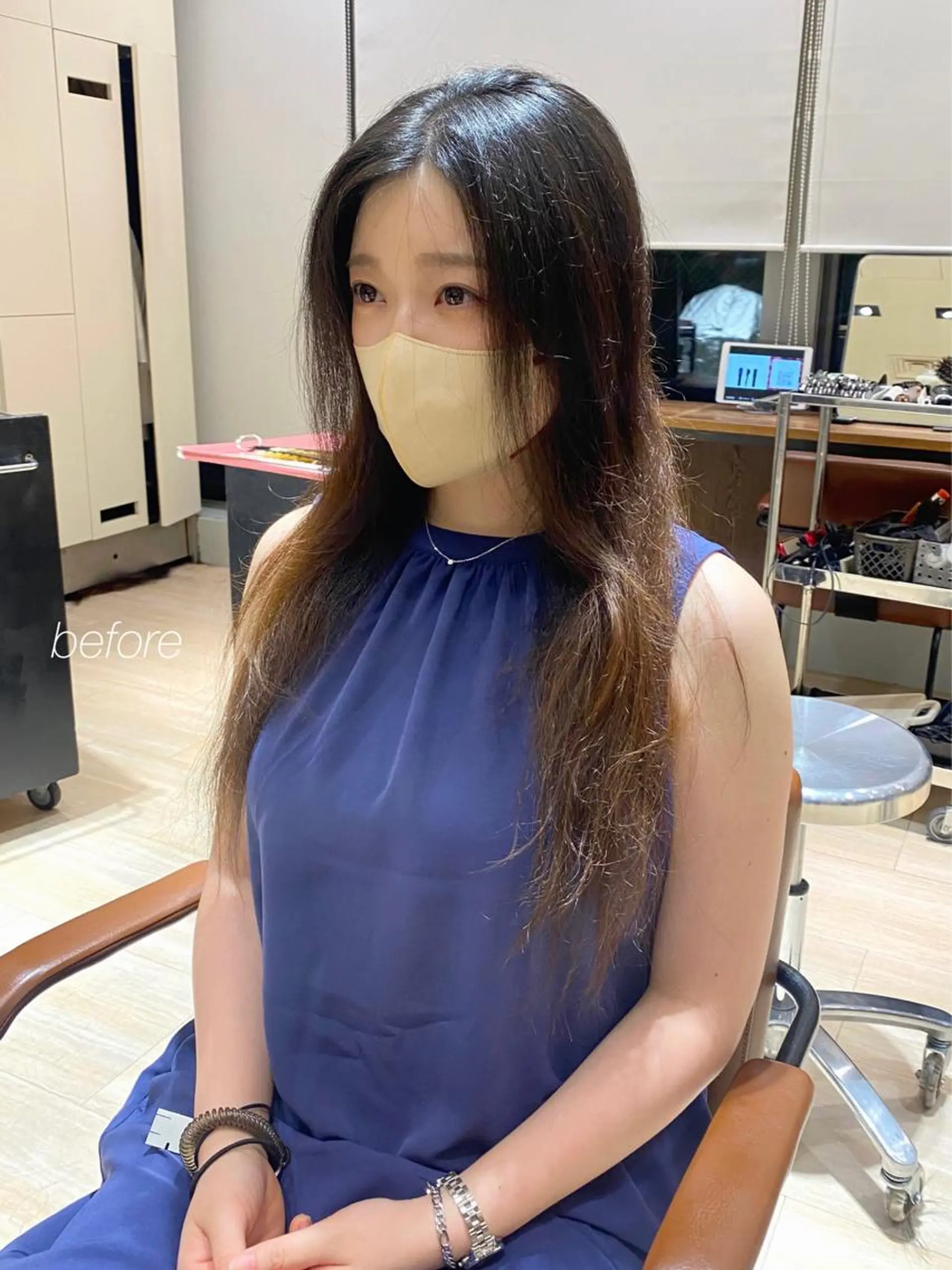 セミロング カラー レイヤー/顔周り /透明感🩶高橋大のヘアスタイル