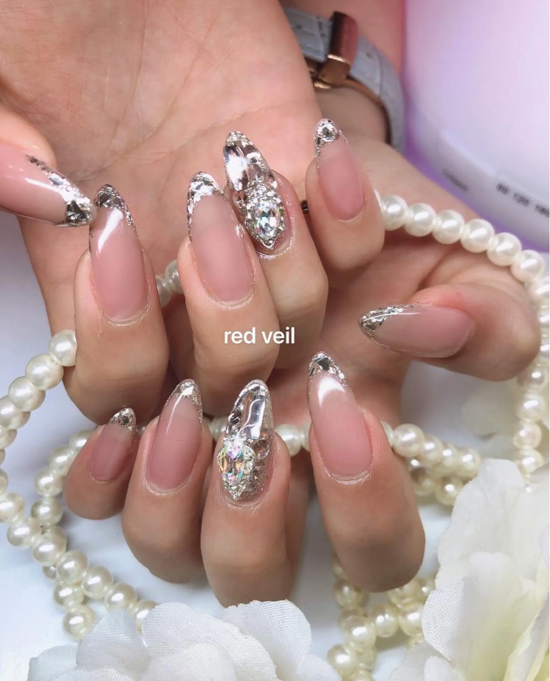 ロング ネイル ハンドネイル 長さ出し専門 nynaのネイルデザイン