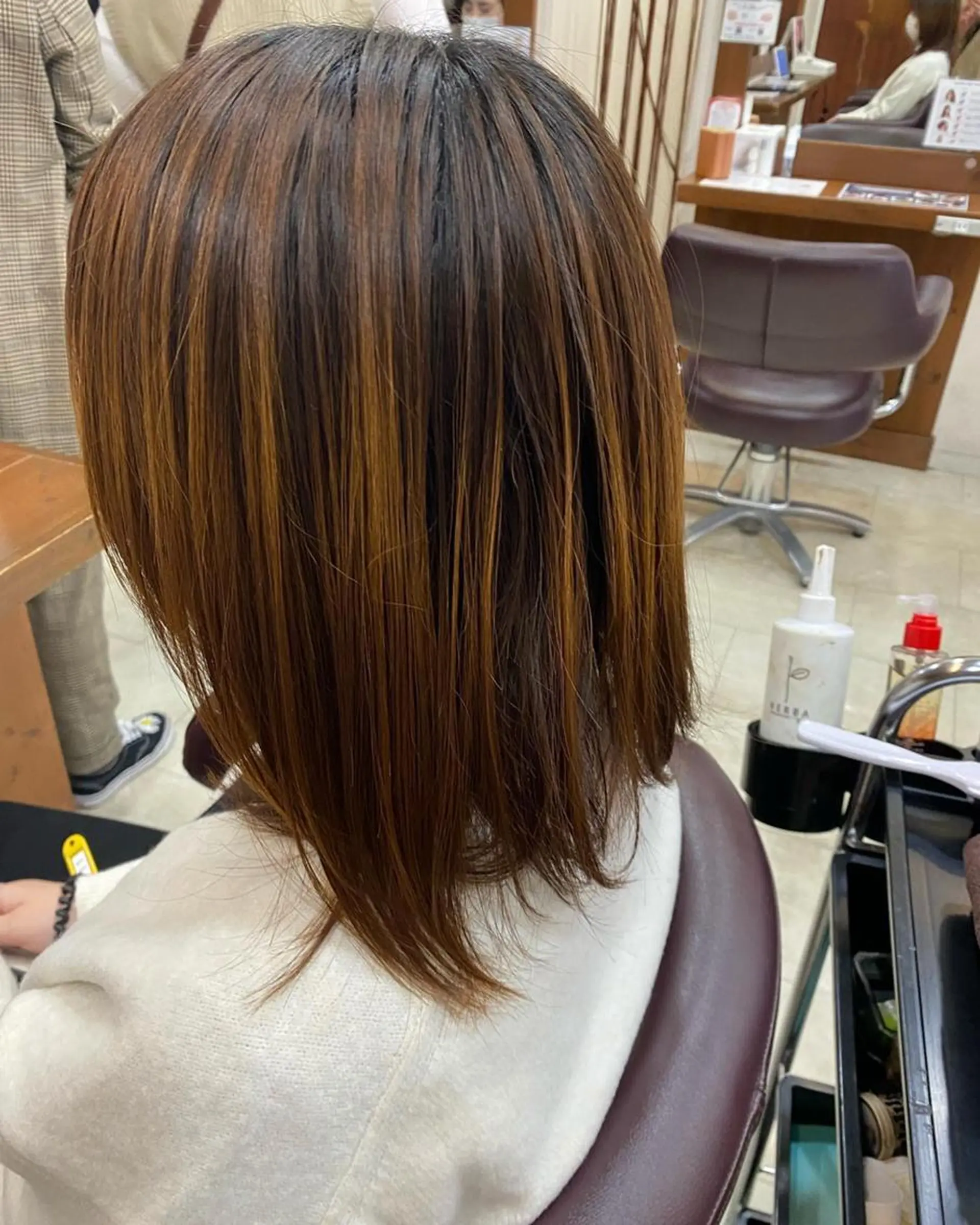 ショート カラー ハイライトカラー インナーカラー ハイライト 髪質改善 縮毛矯正 justbeauty CiNQのヘアスタイル