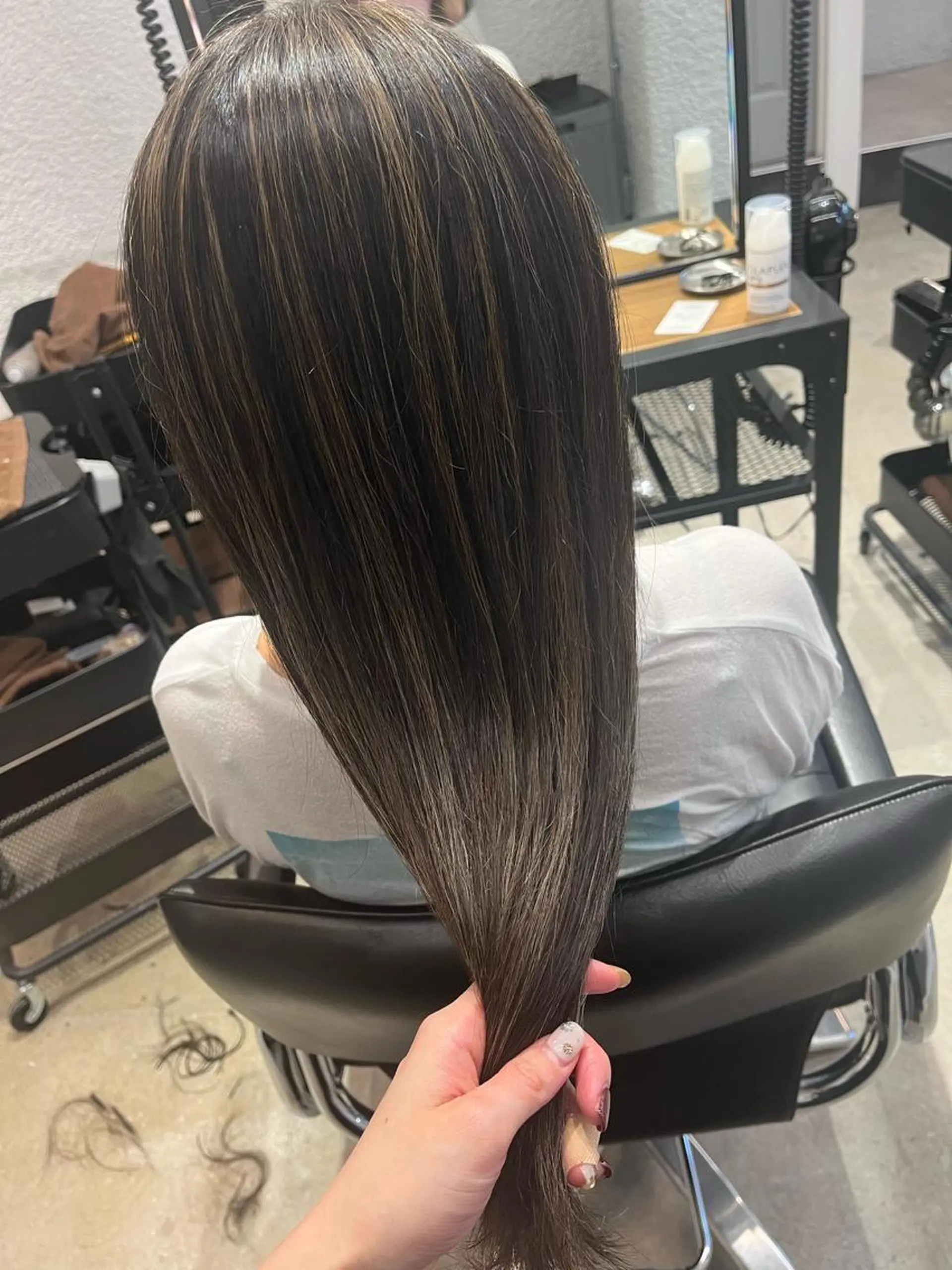 ロング ハイライト カット ヘアカラー ✽透明感ｶﾗｰ ✽ 🍆那須ももこ🍑のヘアスタイル