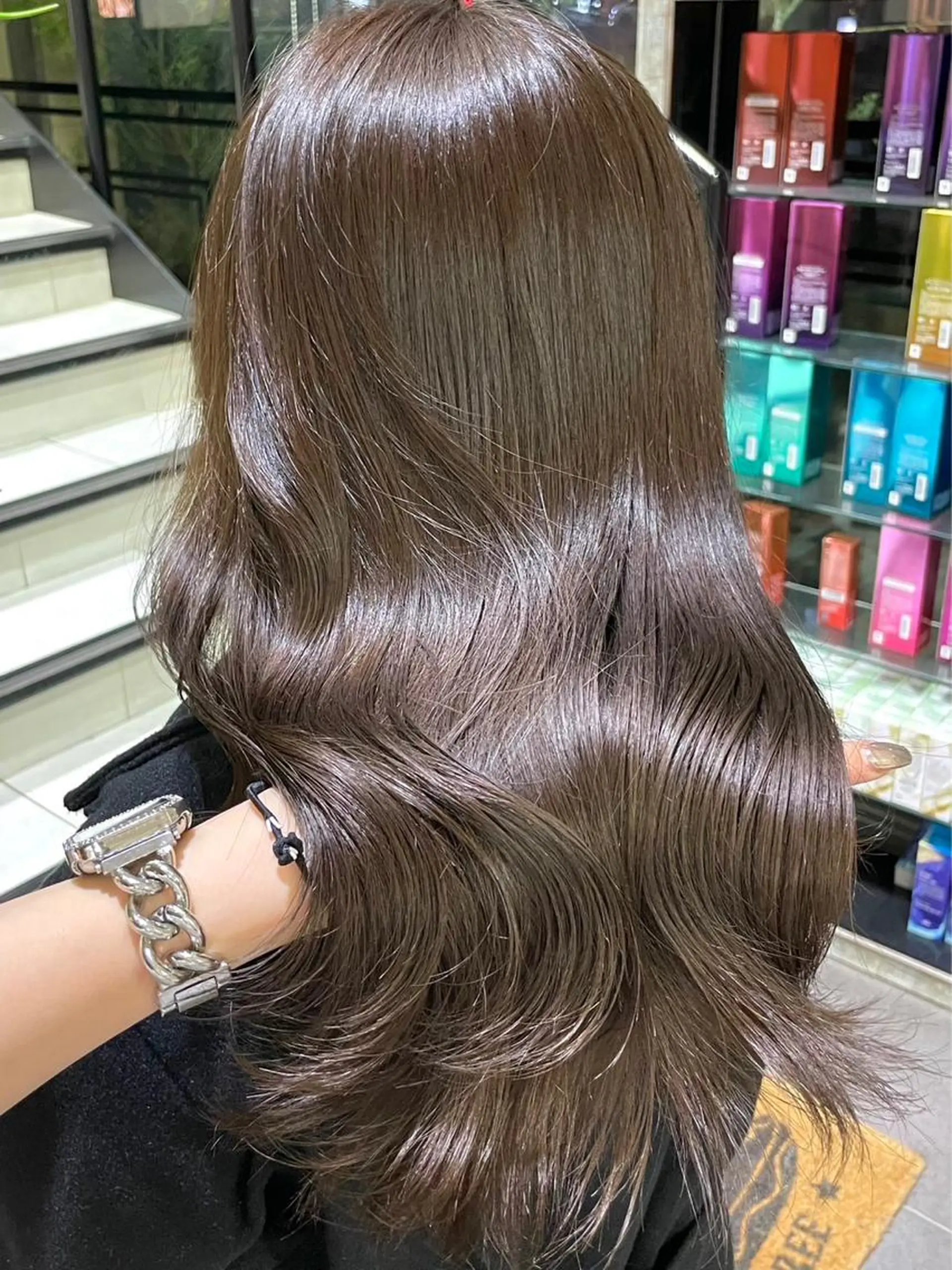ロング カラー メンズパーマ 新宿 yudaiのヘアスタイル